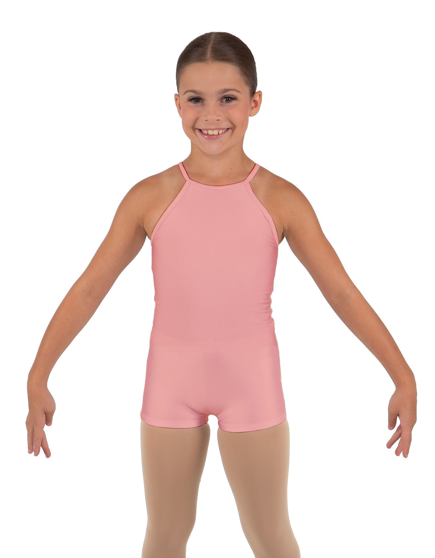 Solid Lycra Halter Binding Biketard