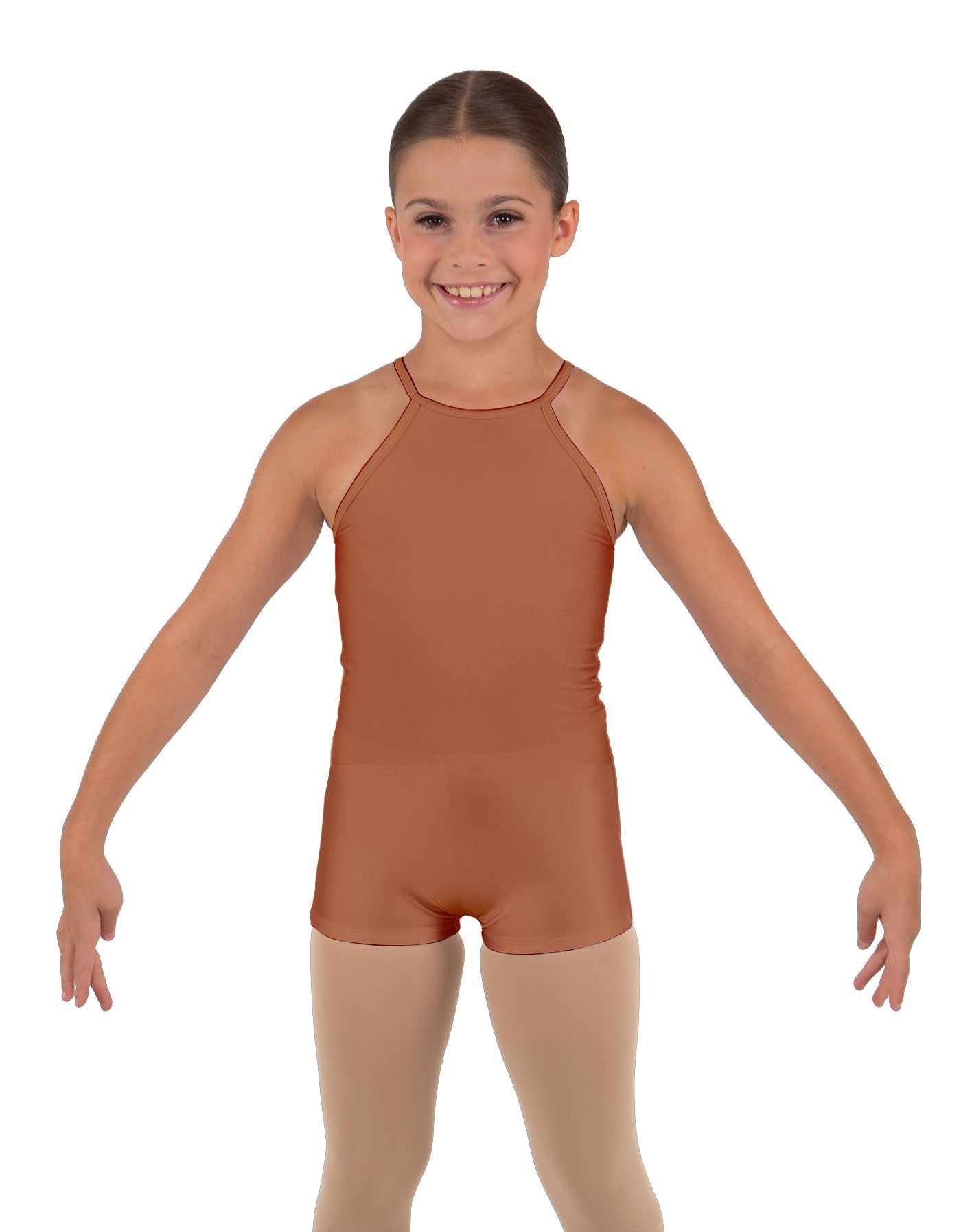 Solid Lycra Halter Binding Biketard