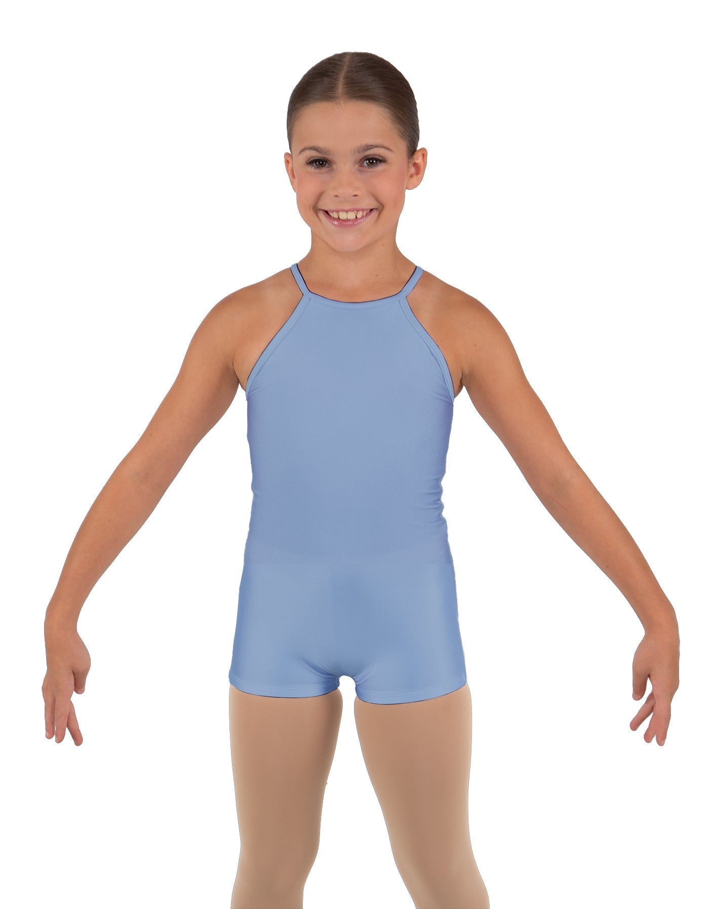 Solid Lycra Halter Binding Biketard