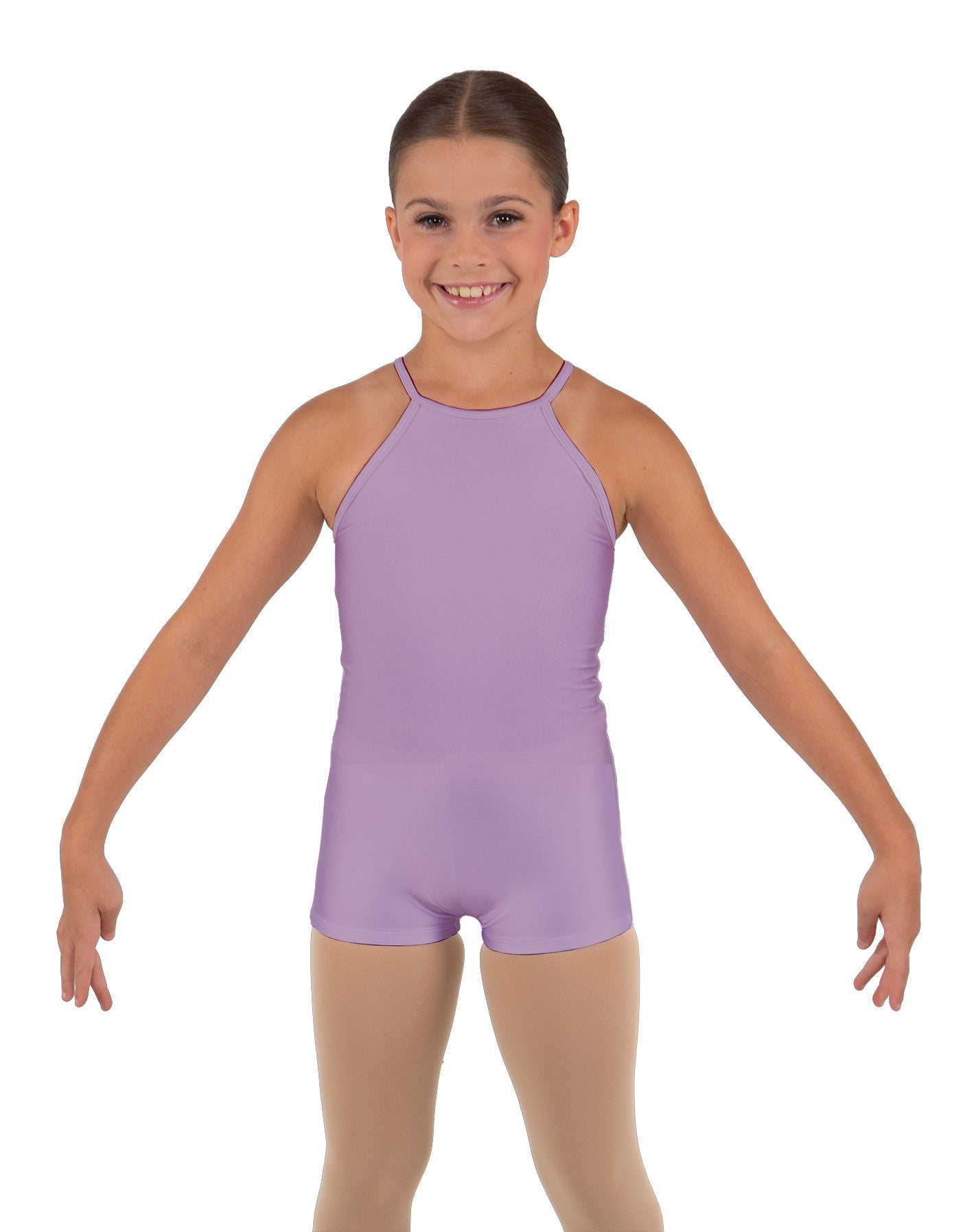 Solid Lycra Halter Binding Biketard