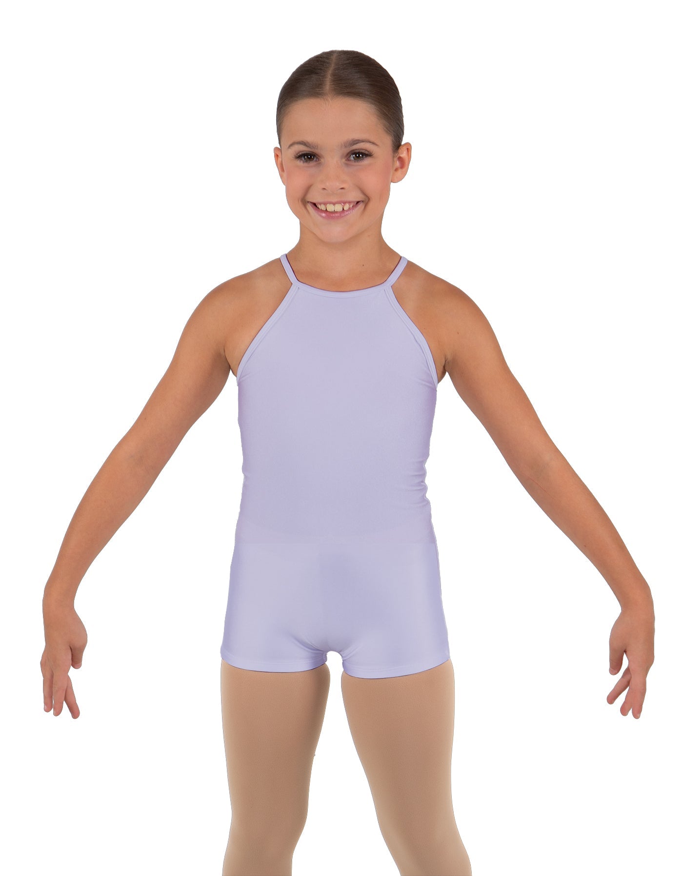 Solid Lycra Halter Binding Biketard