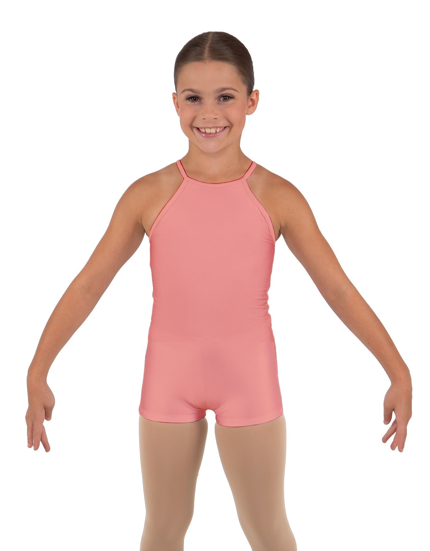 Solid Lycra Halter Binding Biketard