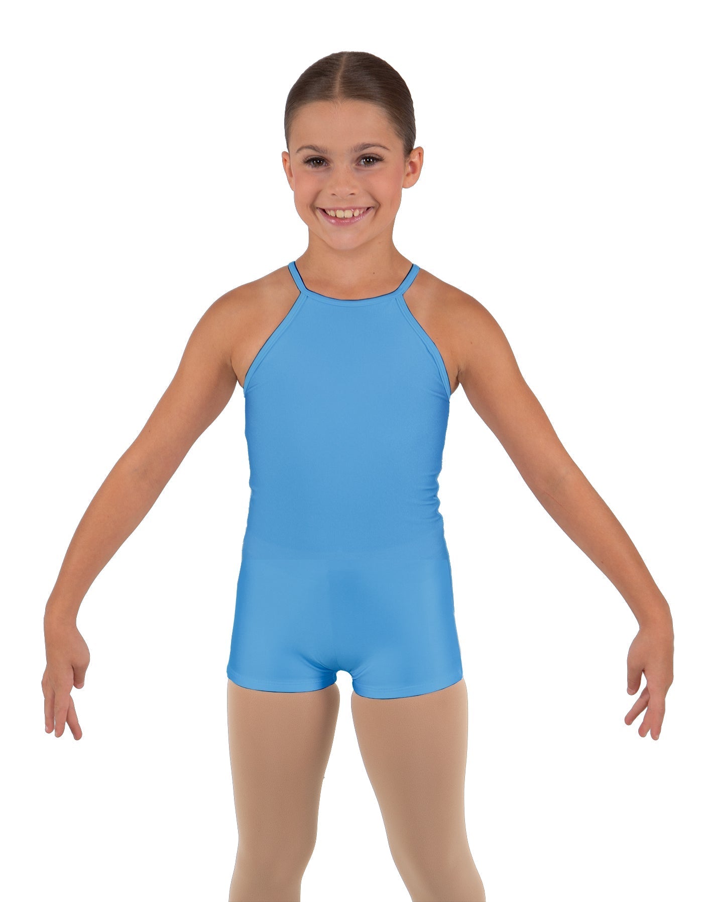 Solid Lycra Halter Binding Biketard