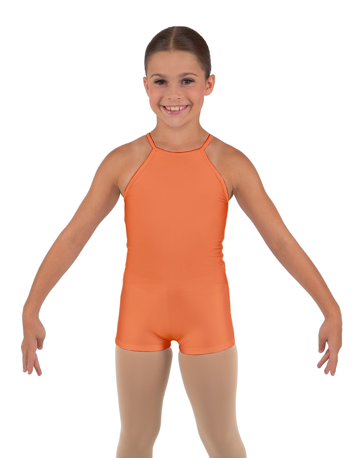 Solid Lycra Halter Binding Biketard