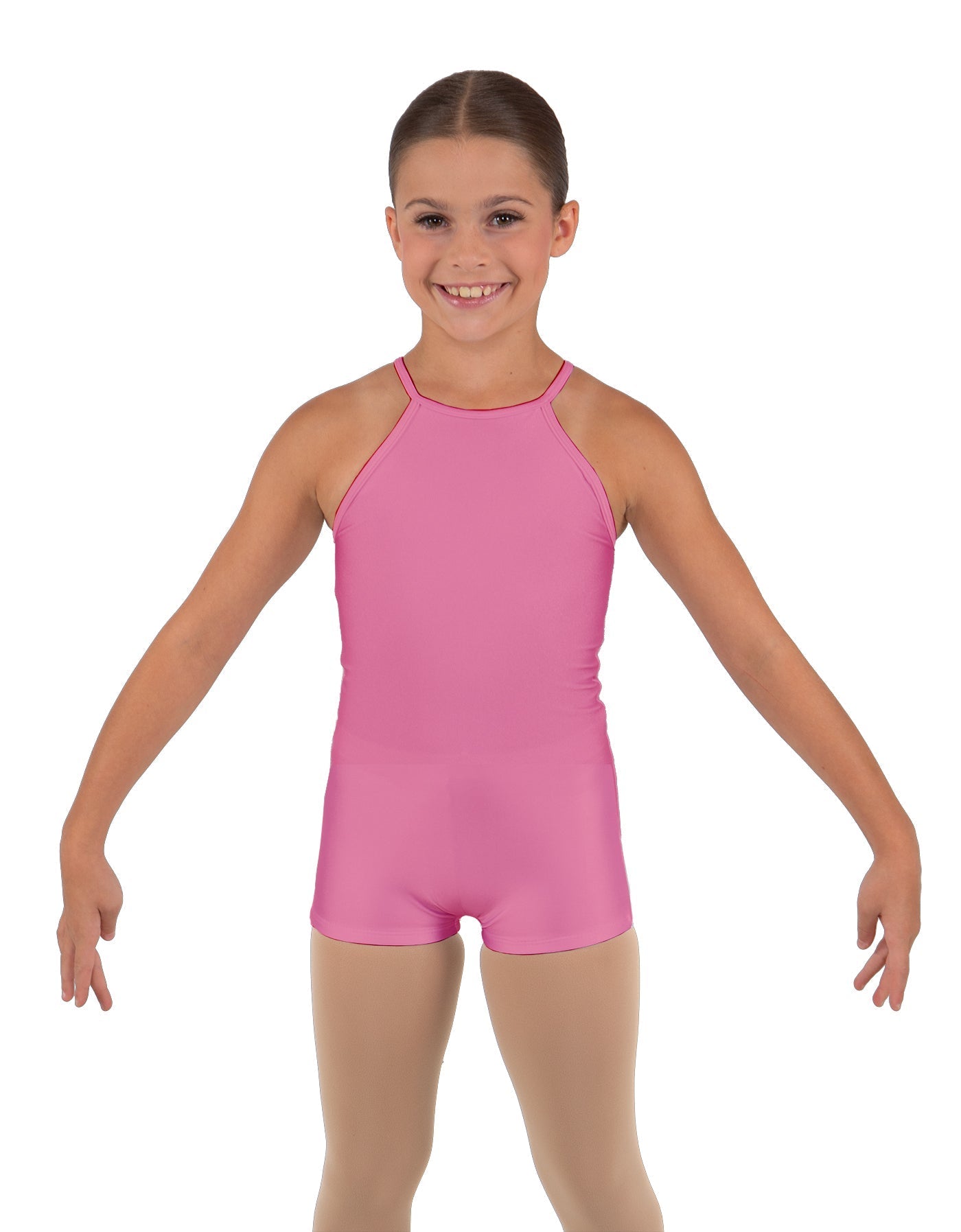 Solid Lycra Halter Binding Biketard