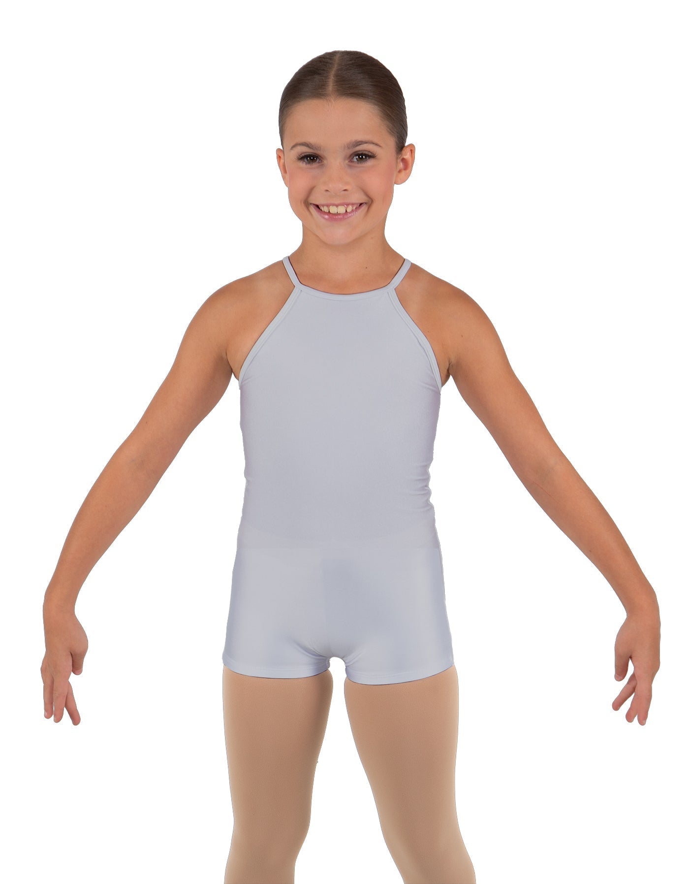 Solid Lycra Halter Binding Biketard