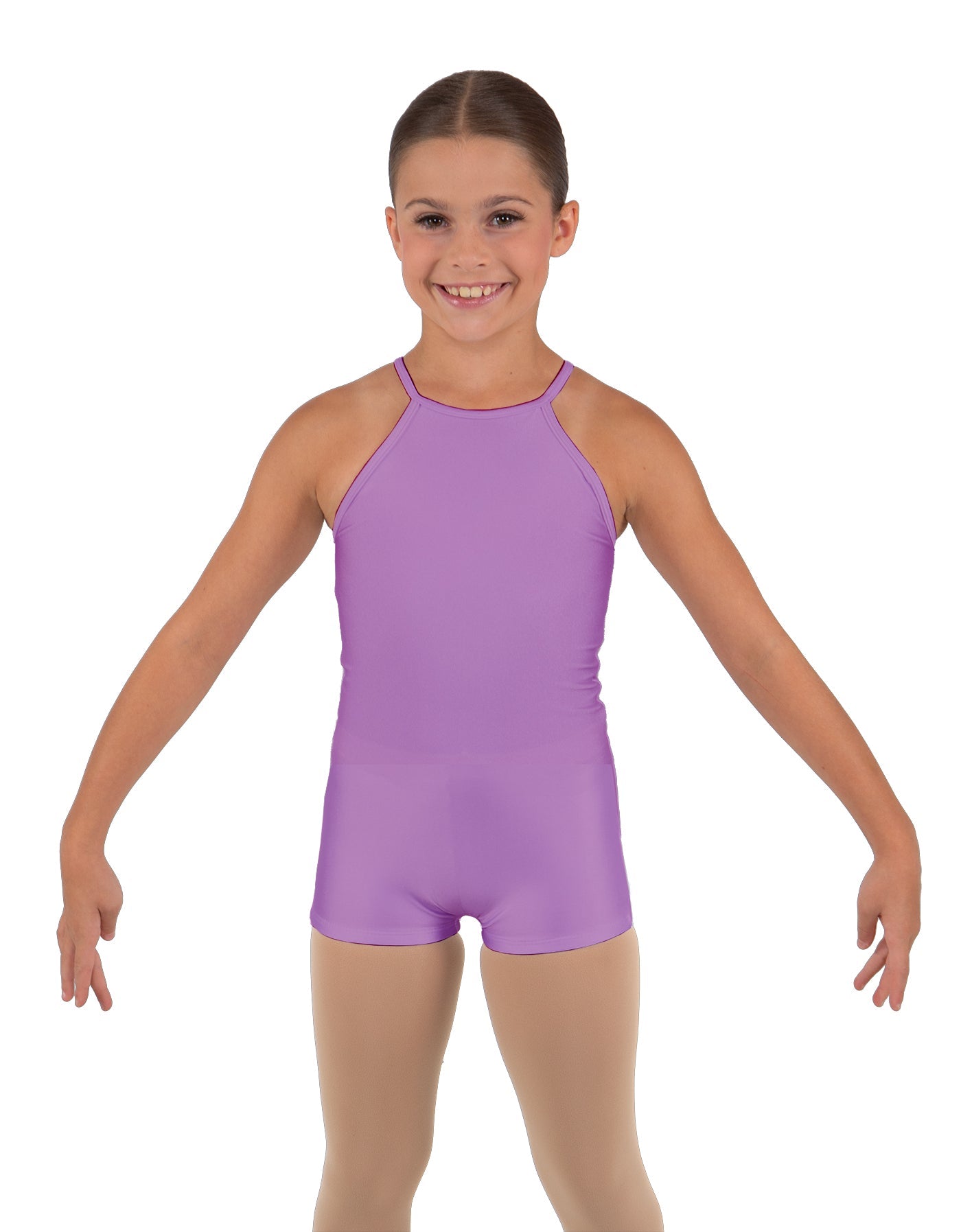 Solid Lycra Halter Binding Biketard