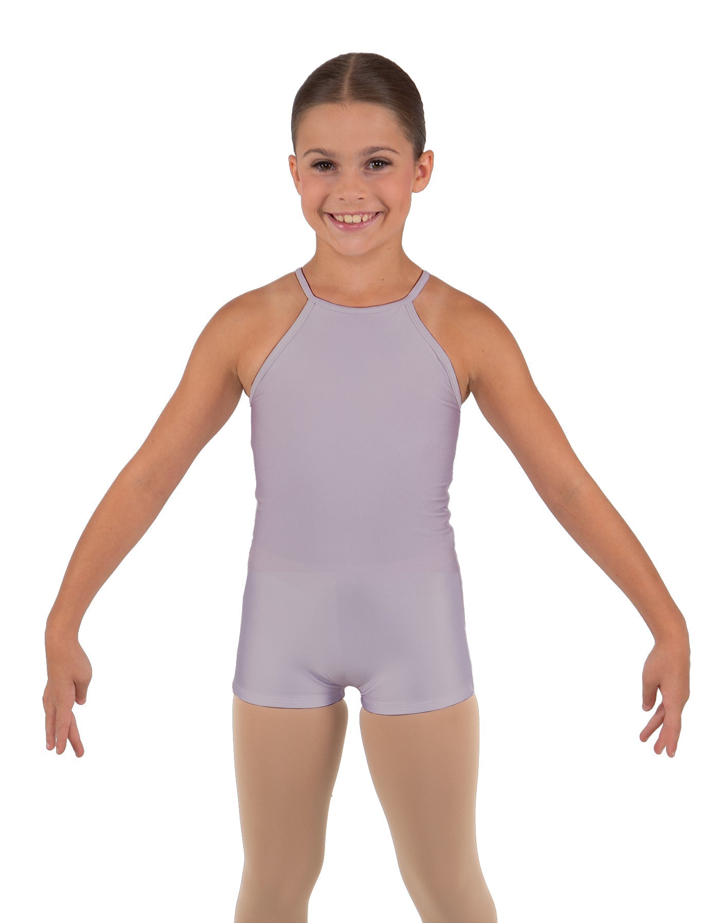 Solid Lycra Halter Binding Biketard
