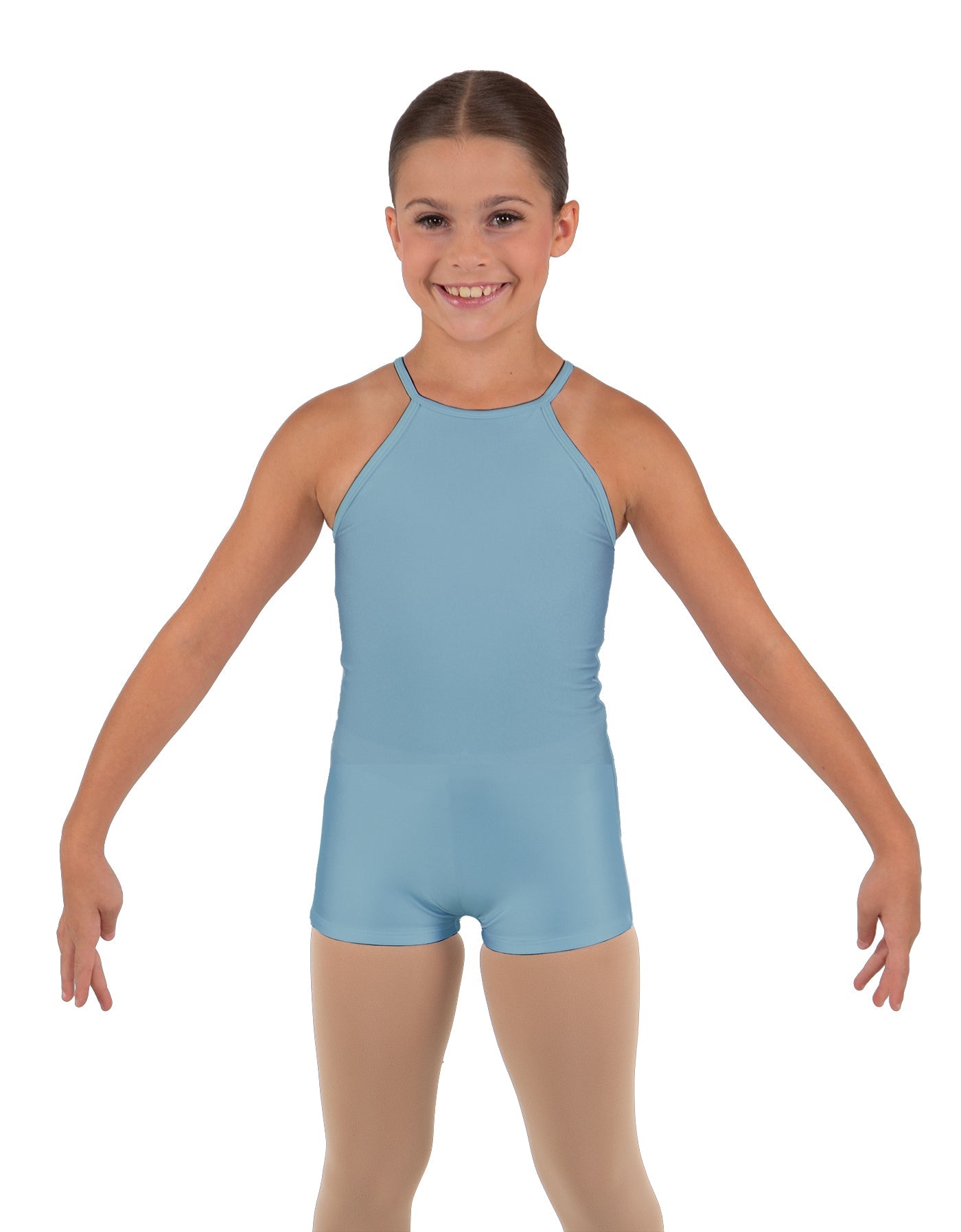 Solid Lycra Halter Binding Biketard
