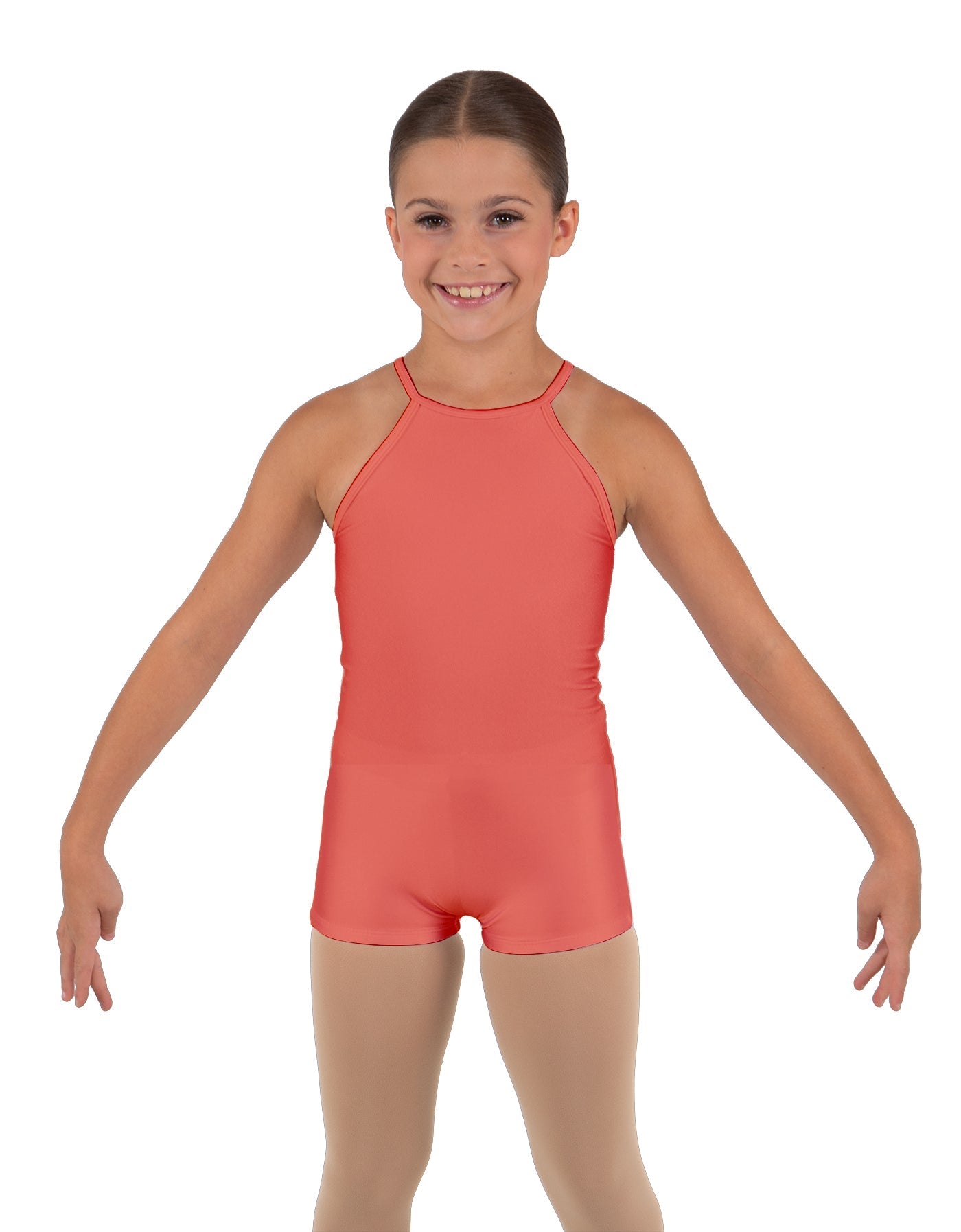 Solid Lycra Halter Binding Biketard