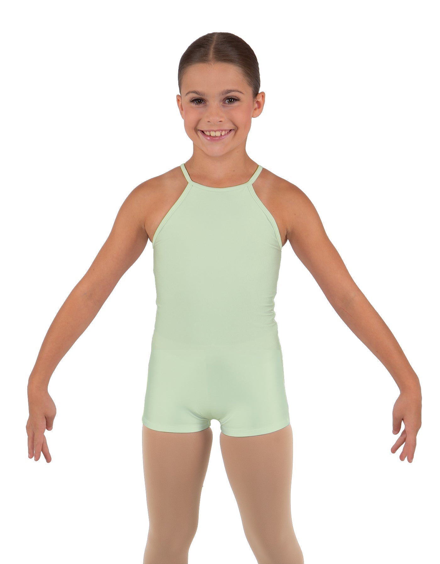 Solid Lycra Halter Binding Biketard