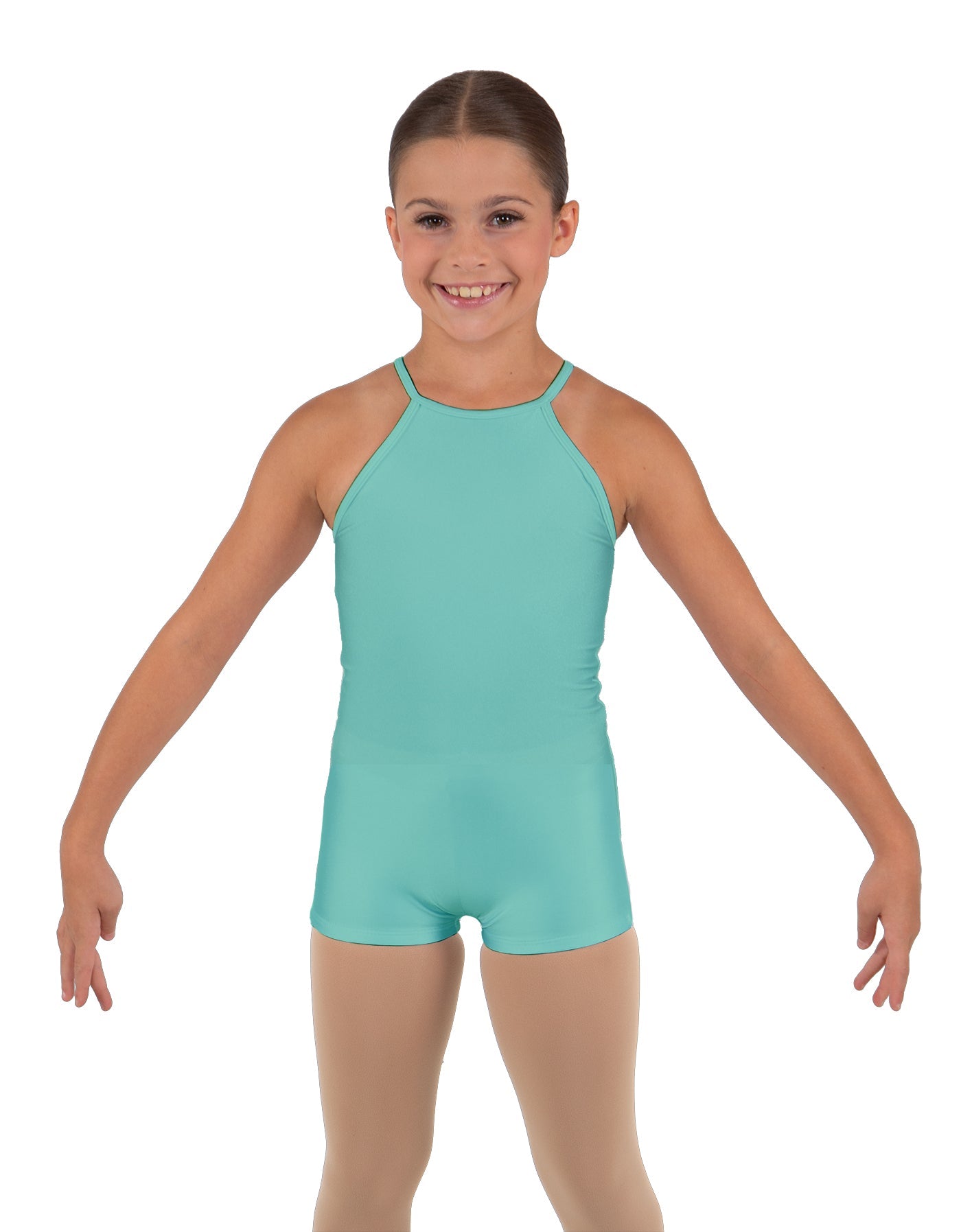 Solid Lycra Halter Binding Biketard