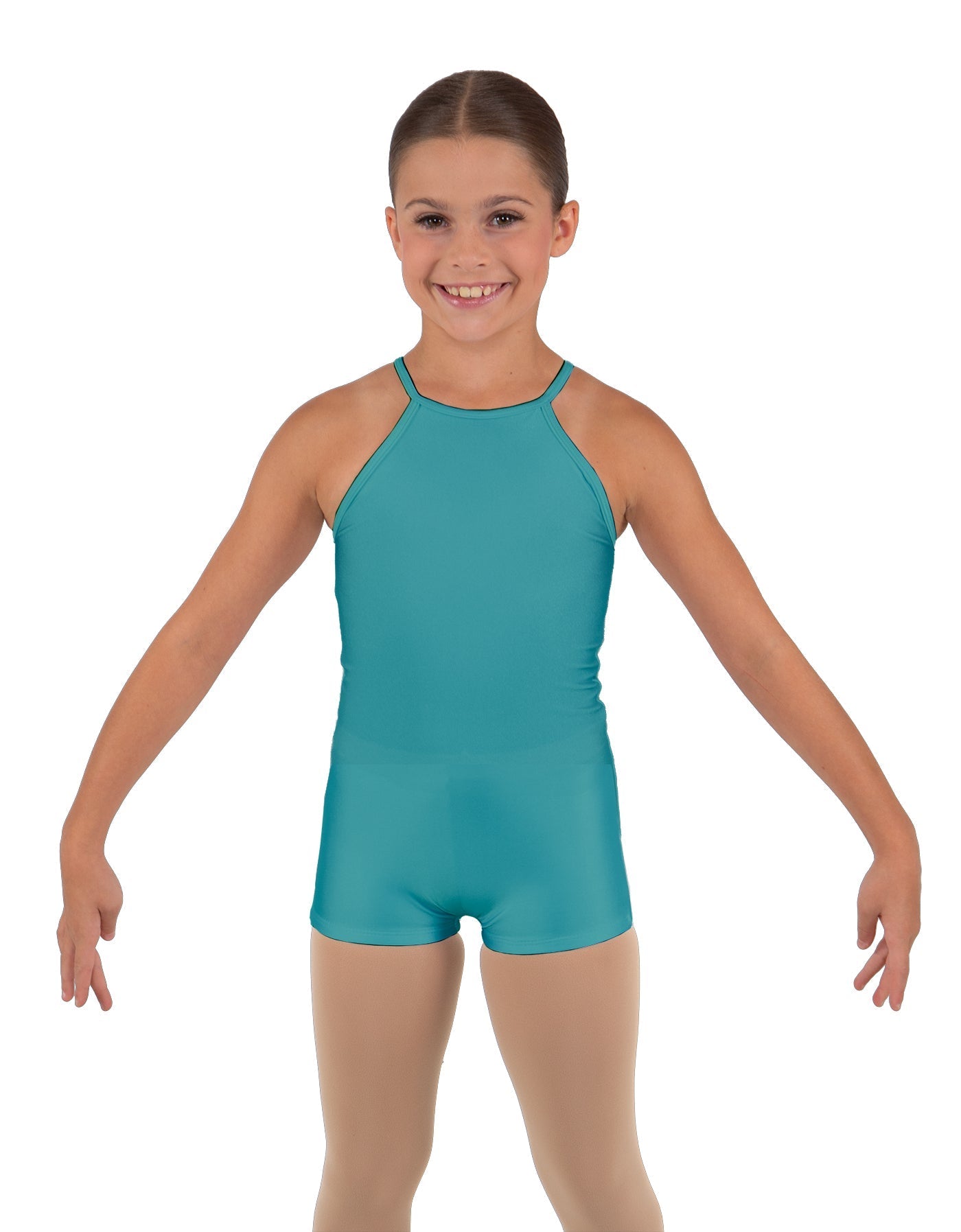 Solid Lycra Halter Binding Biketard