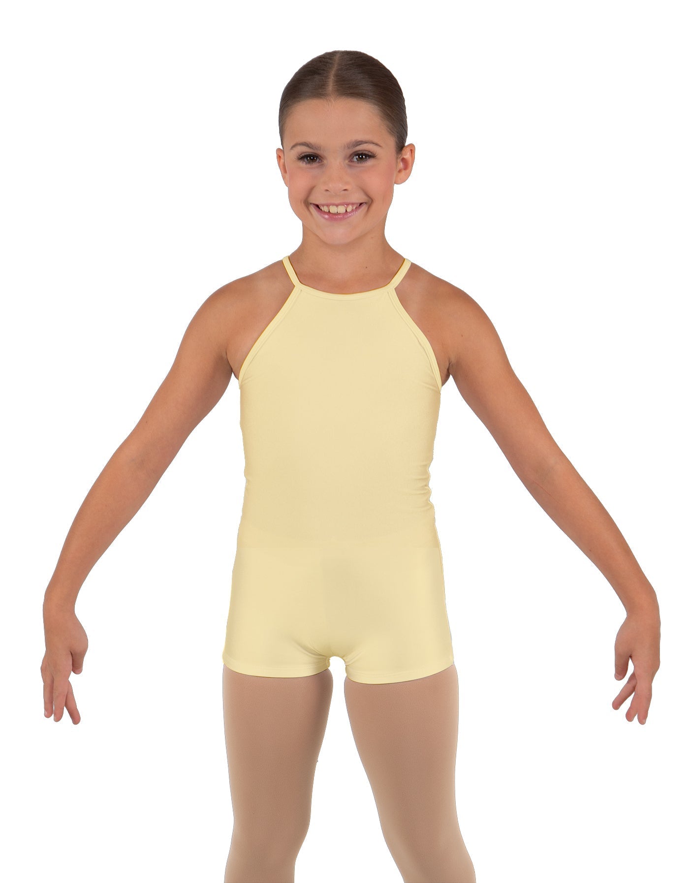 Solid Lycra Halter Binding Biketard