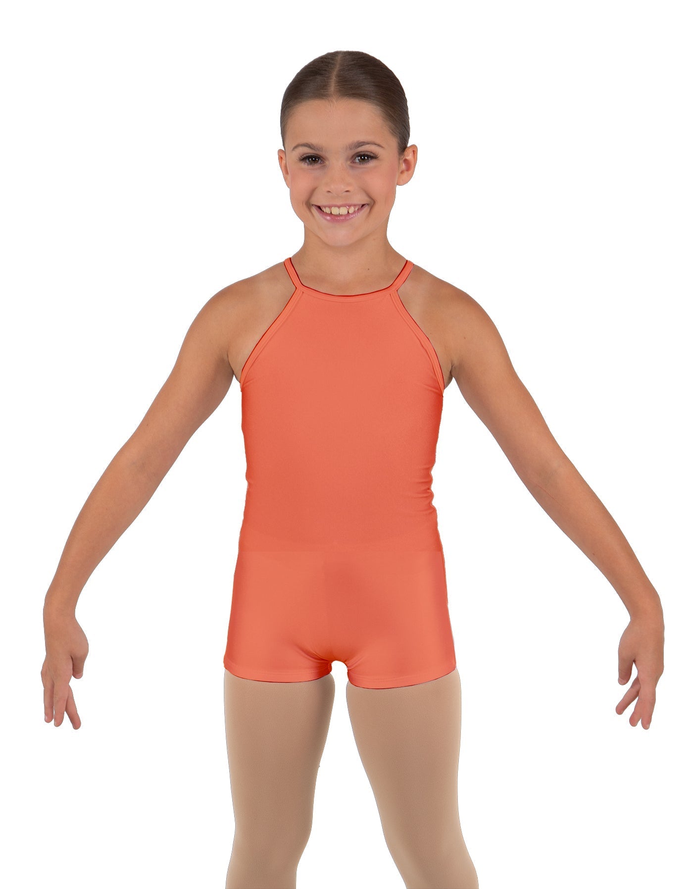 Solid Lycra Halter Binding Biketard