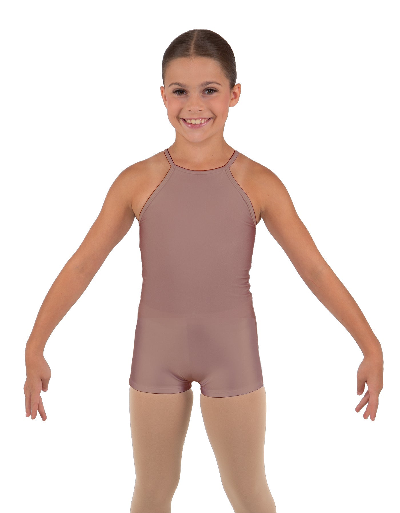 Solid Lycra Halter Binding Biketard