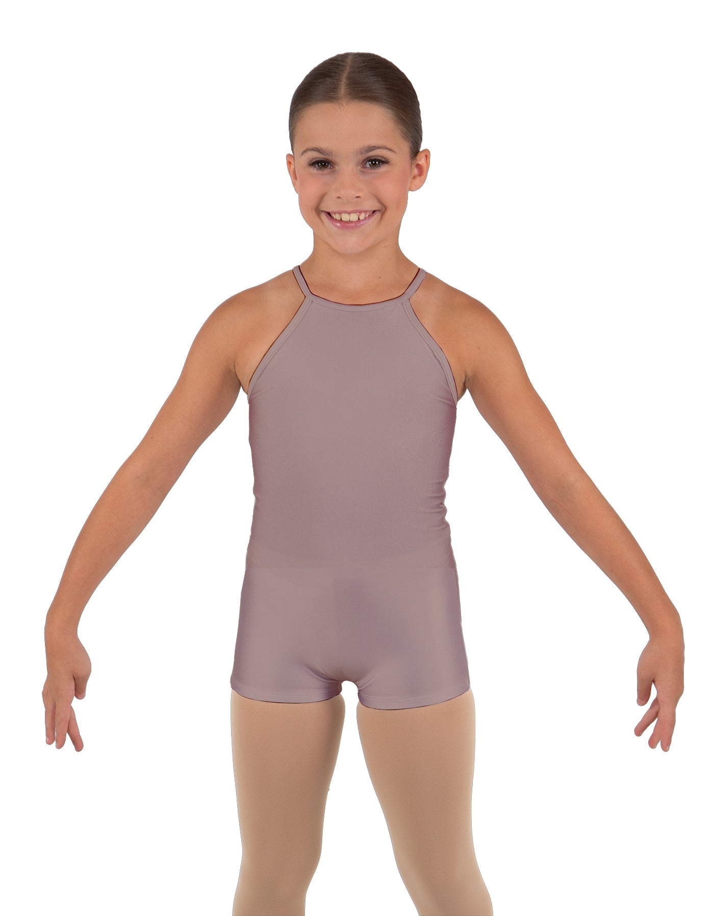 Solid Lycra Halter Binding Biketard