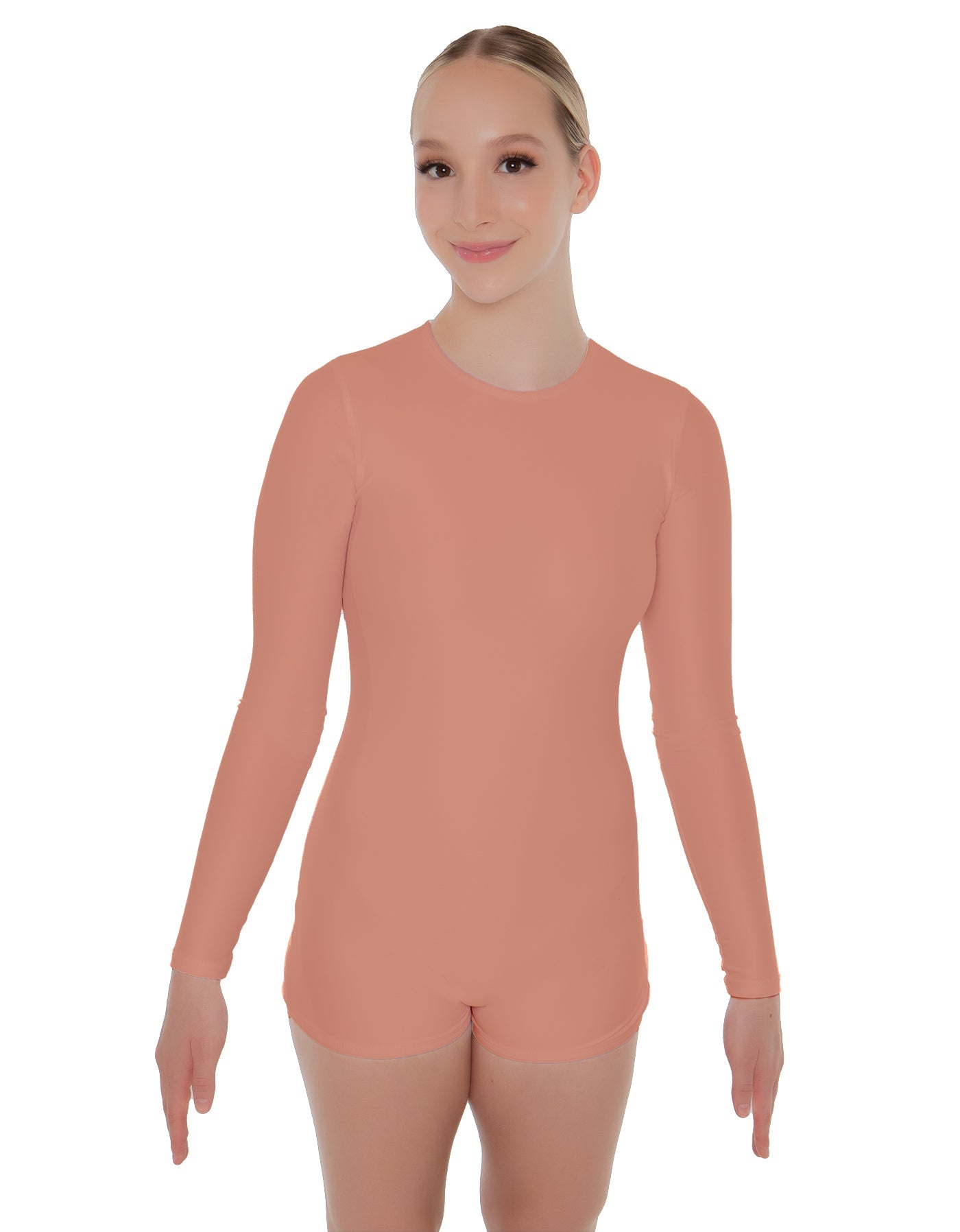 Solid Lycra LS Open Back Biketard