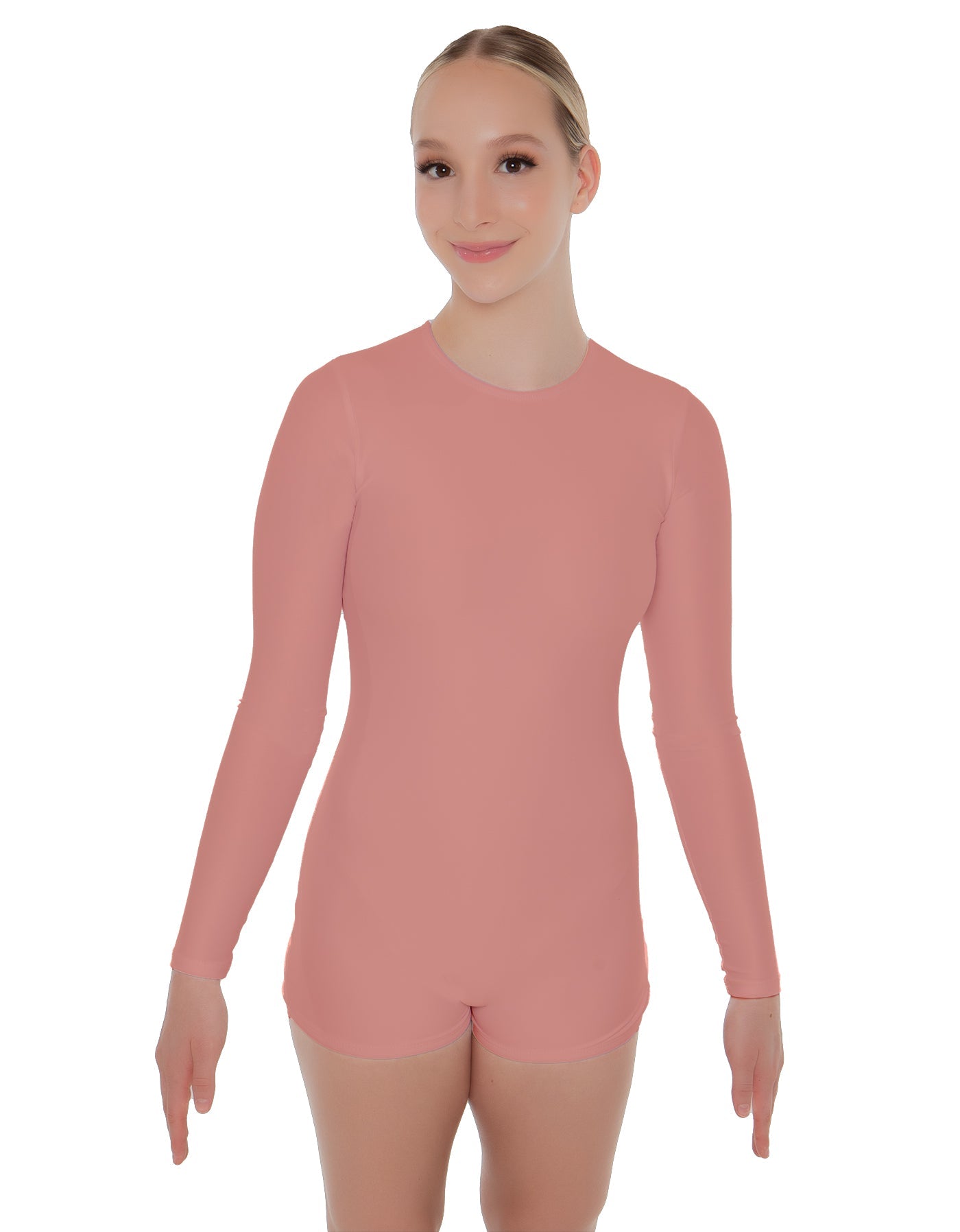 Solid Lycra LS Open Back Biketard