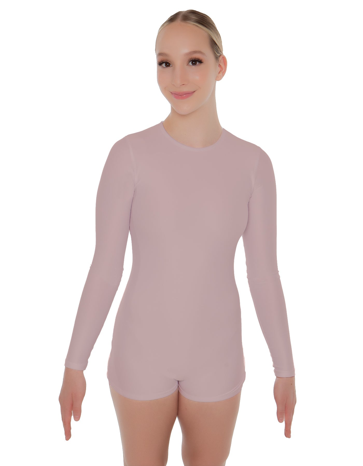 Solid Lycra LS Open Back Biketard