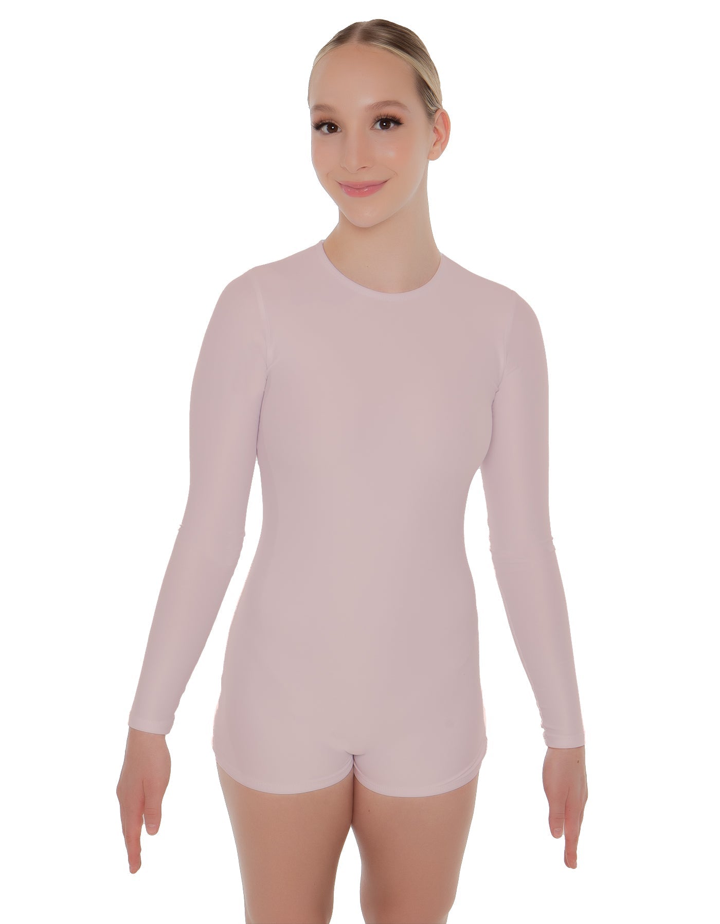 Solid Lycra LS Open Back Biketard