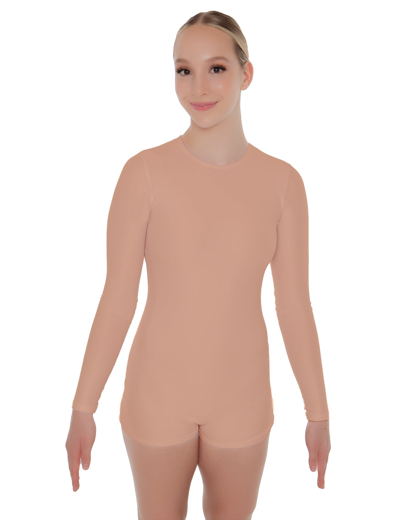 Solid Lycra LS Open Back Biketard