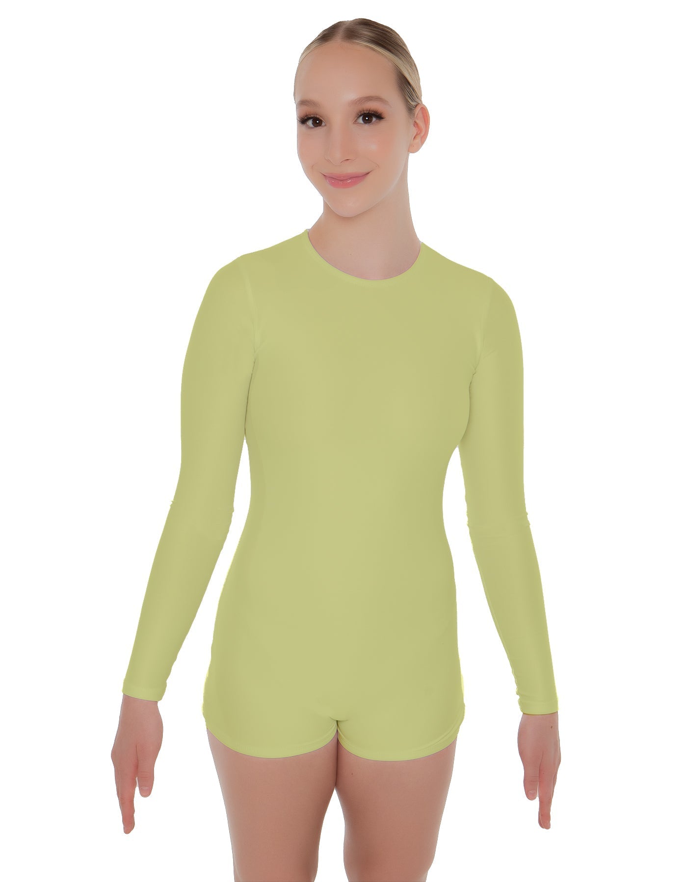 Solid Lycra LS Open Back Biketard