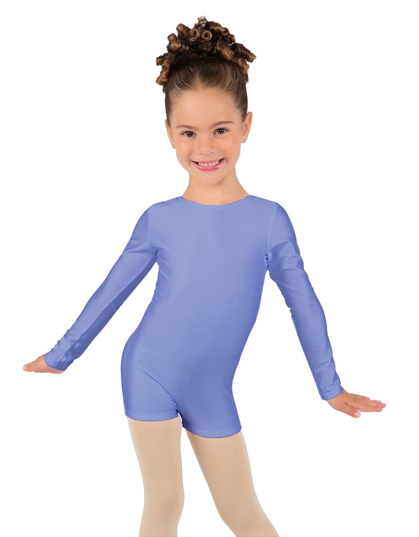 Solid Lycra Long Sleeve Biketard