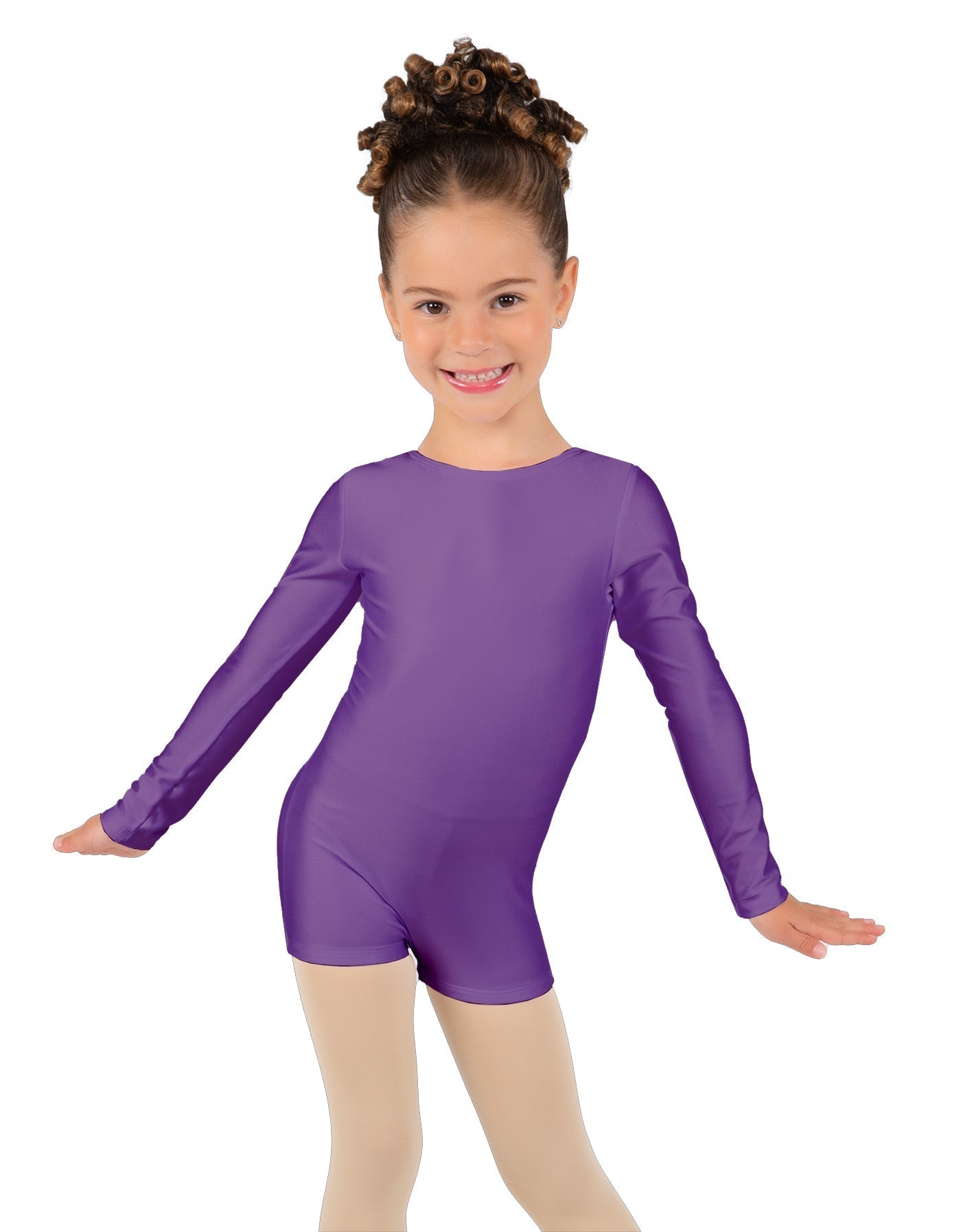 Solid Lycra Long Sleeve Biketard
