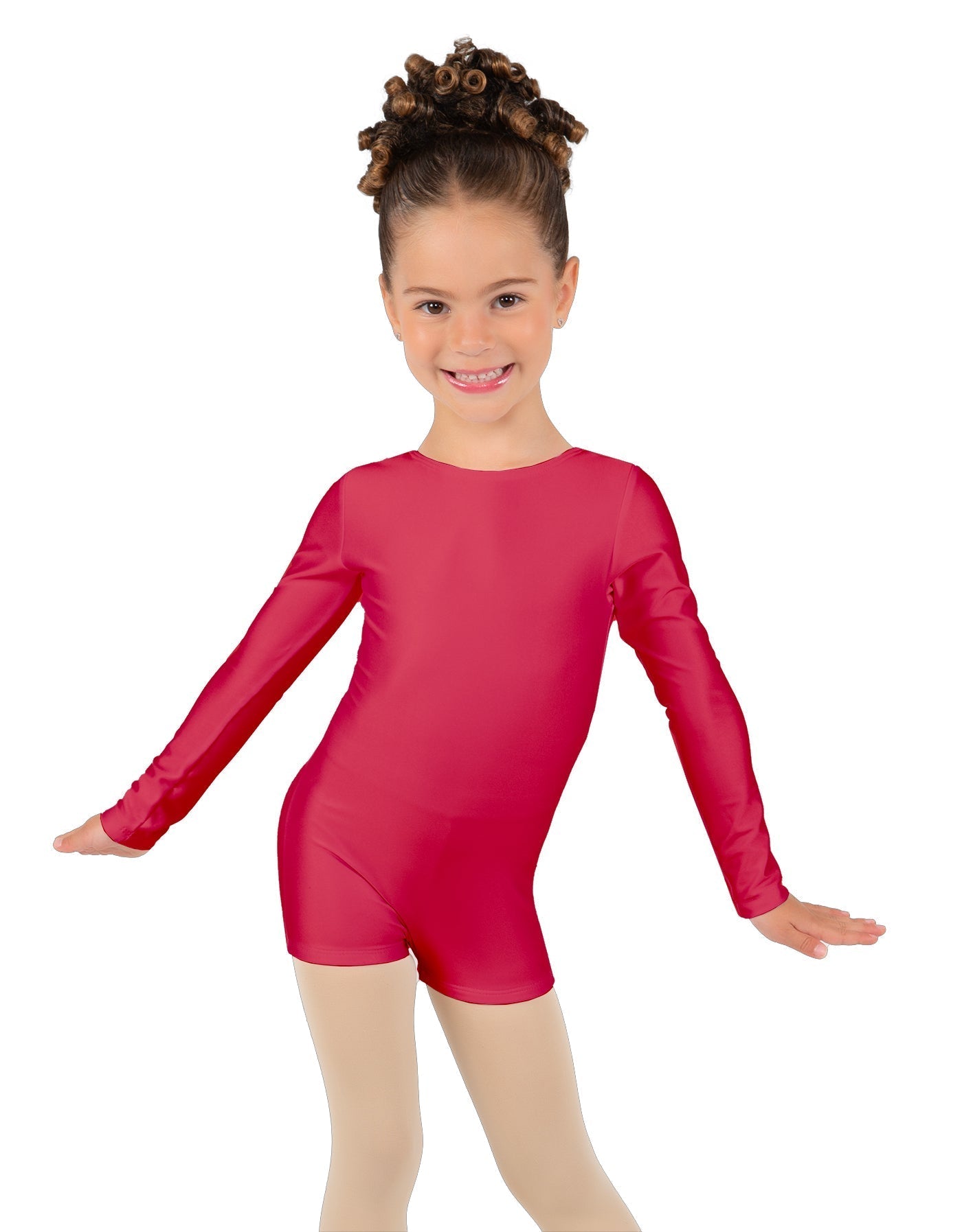 Solid Lycra Long Sleeve Biketard