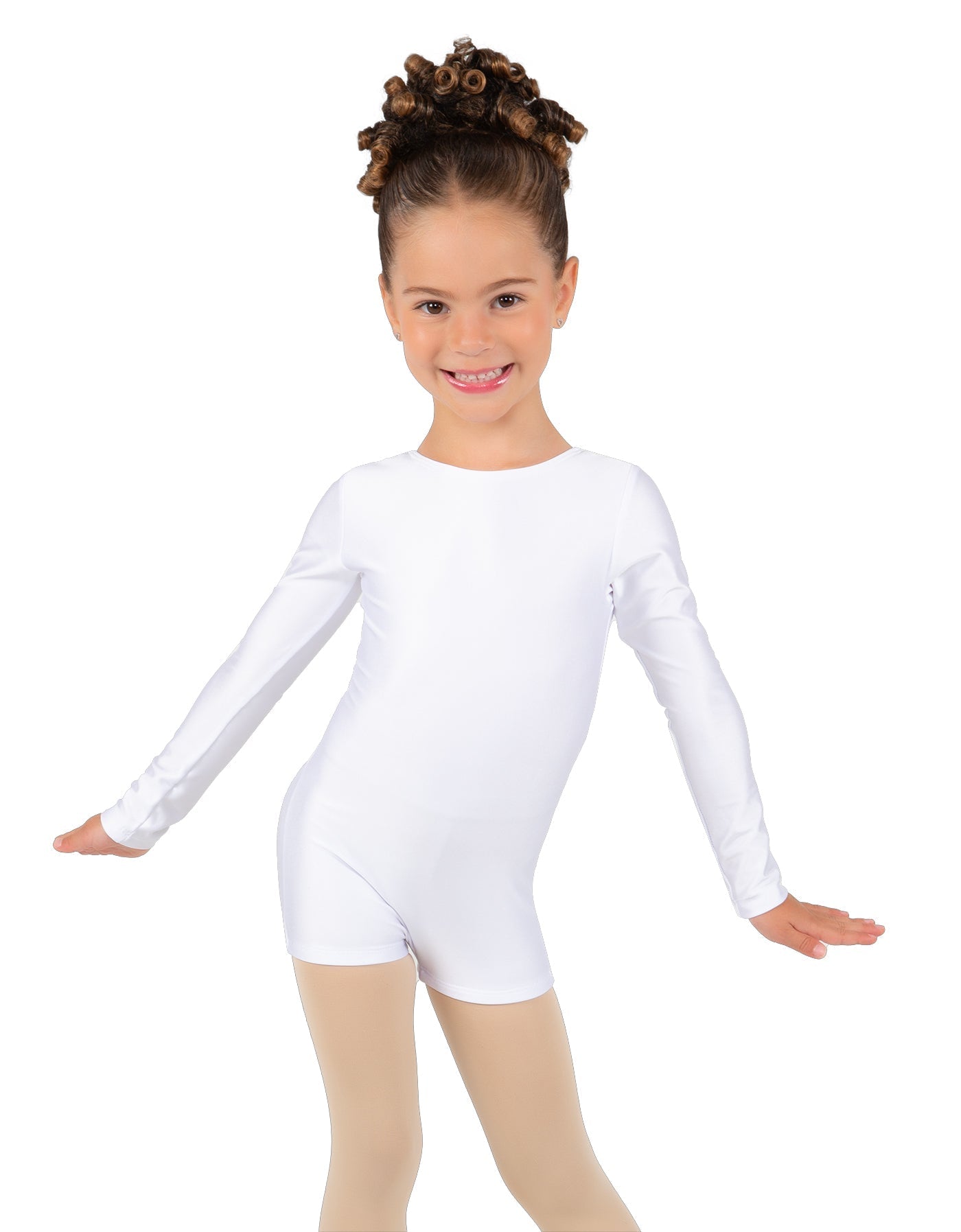 Solid Lycra Long Sleeve Biketard