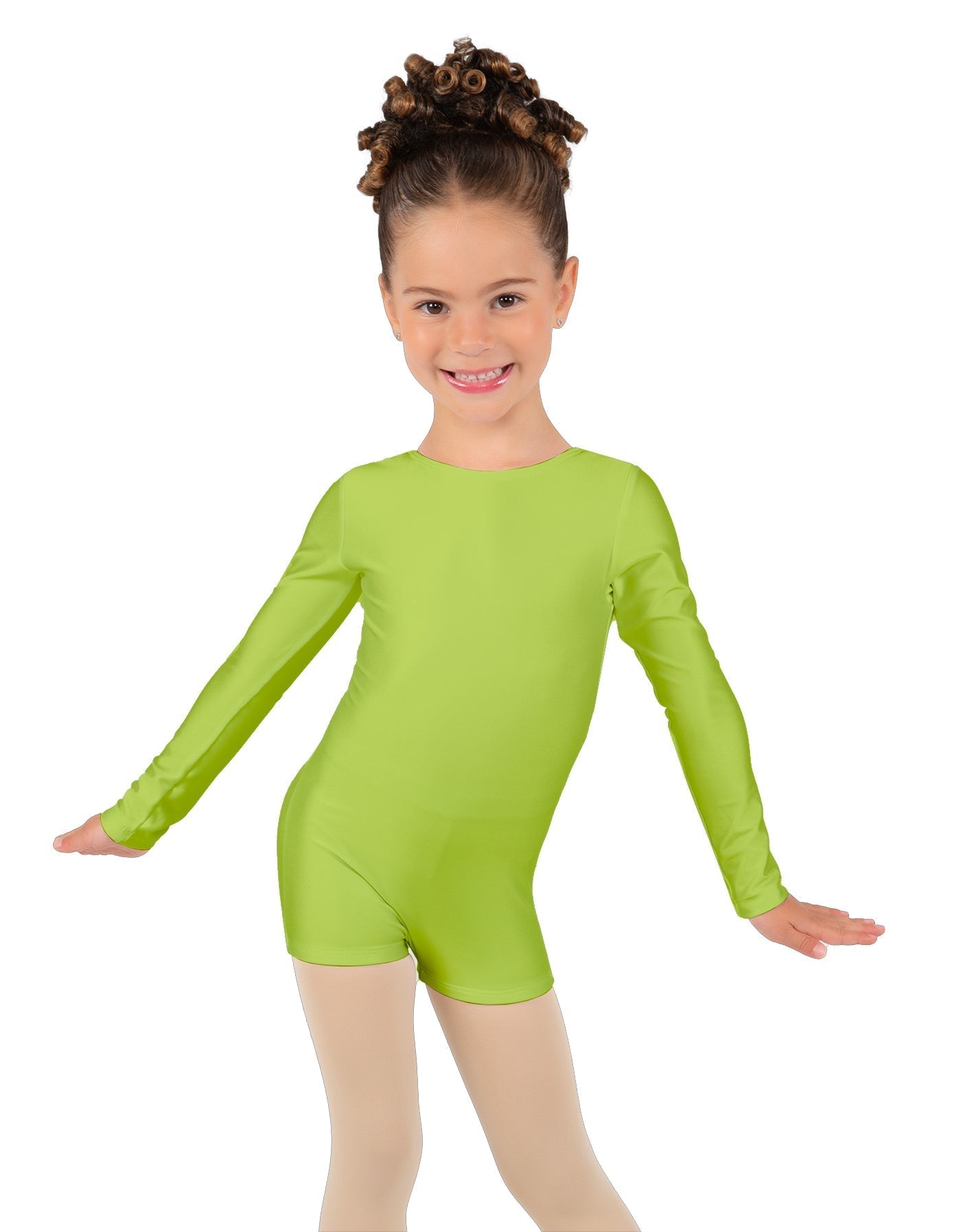 Solid Lycra Long Sleeve Biketard