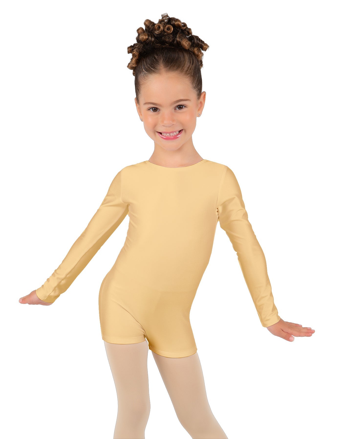 Solid Lycra Long Sleeve Biketard