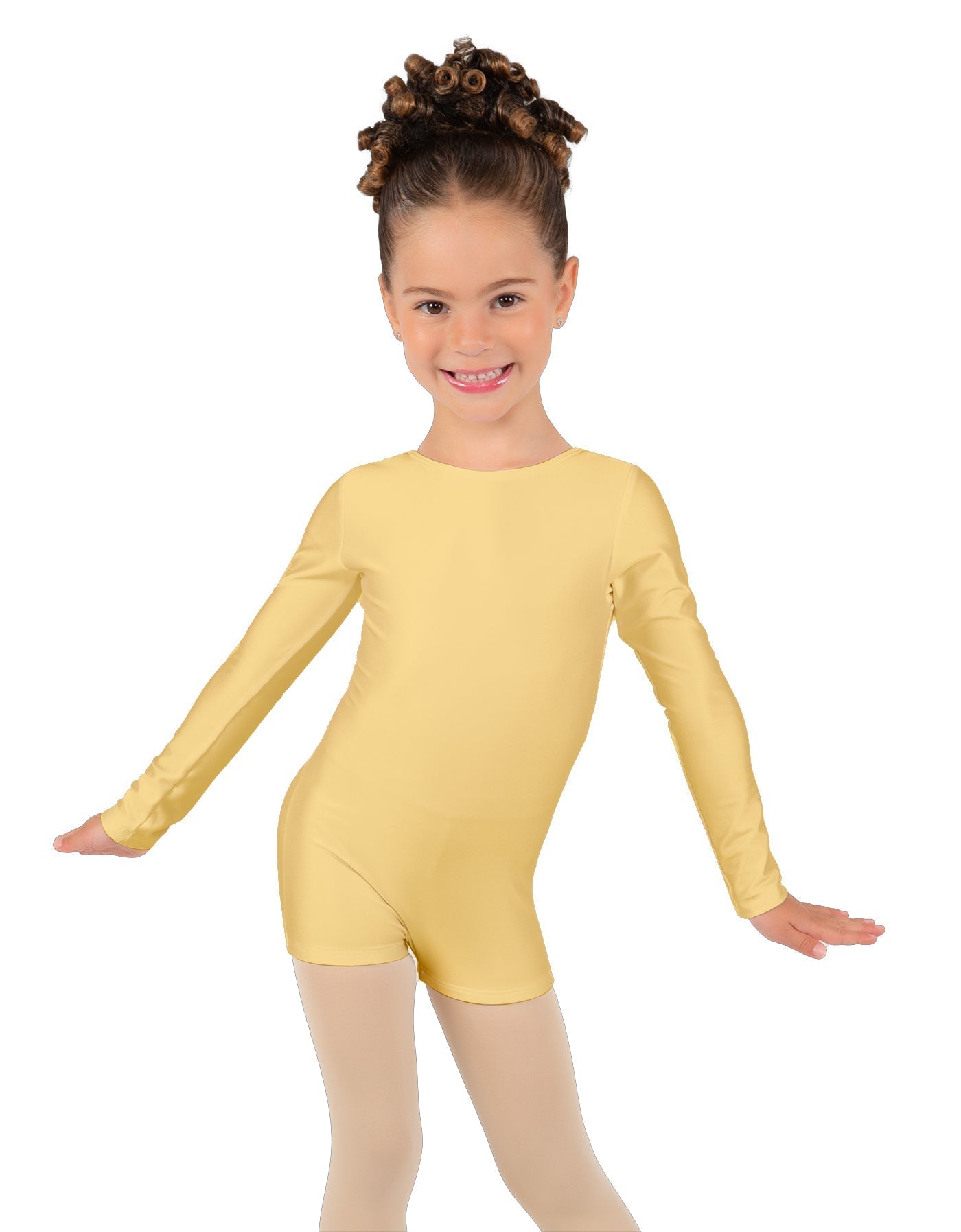 Solid Lycra Long Sleeve Biketard