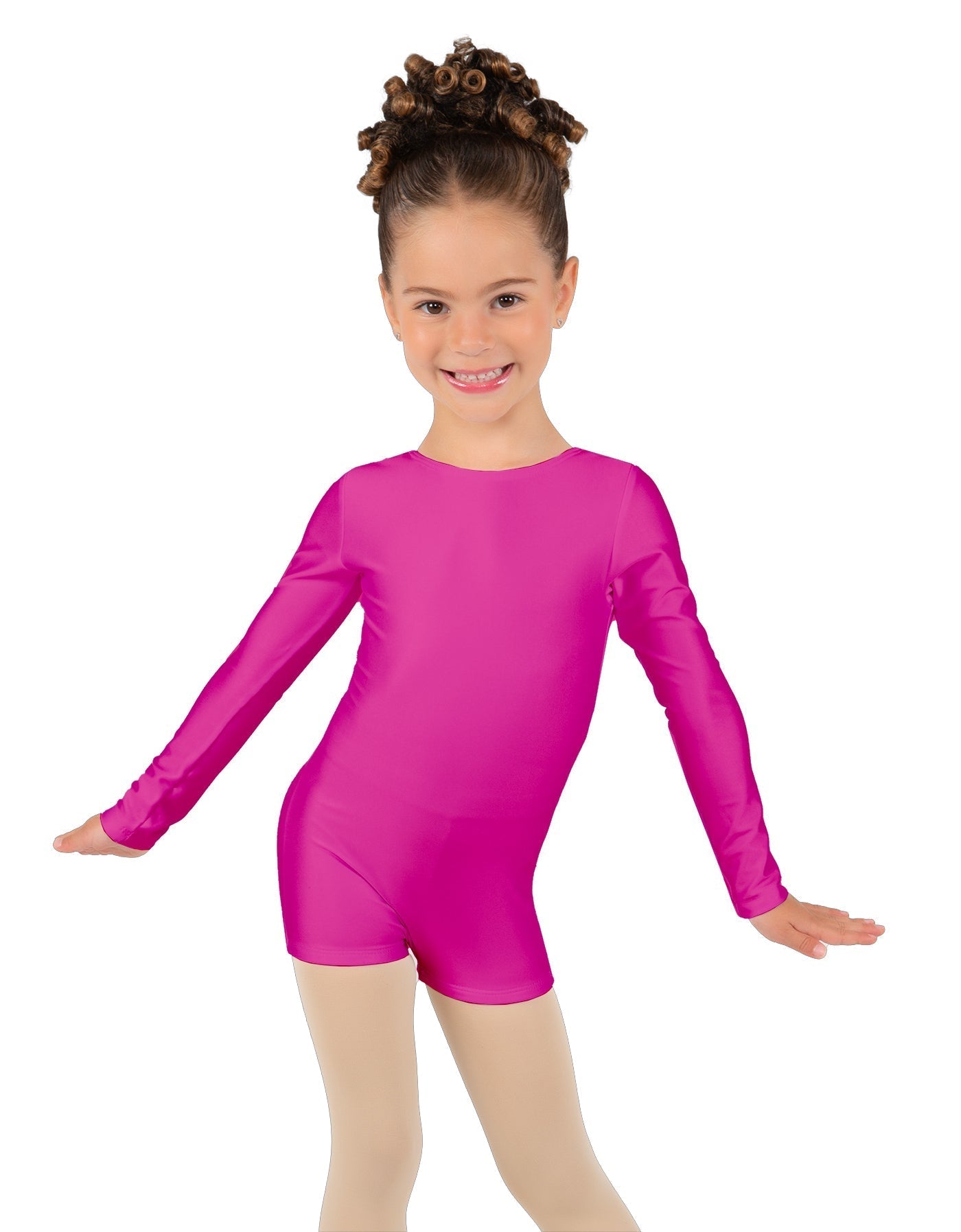 Solid Lycra Long Sleeve Biketard