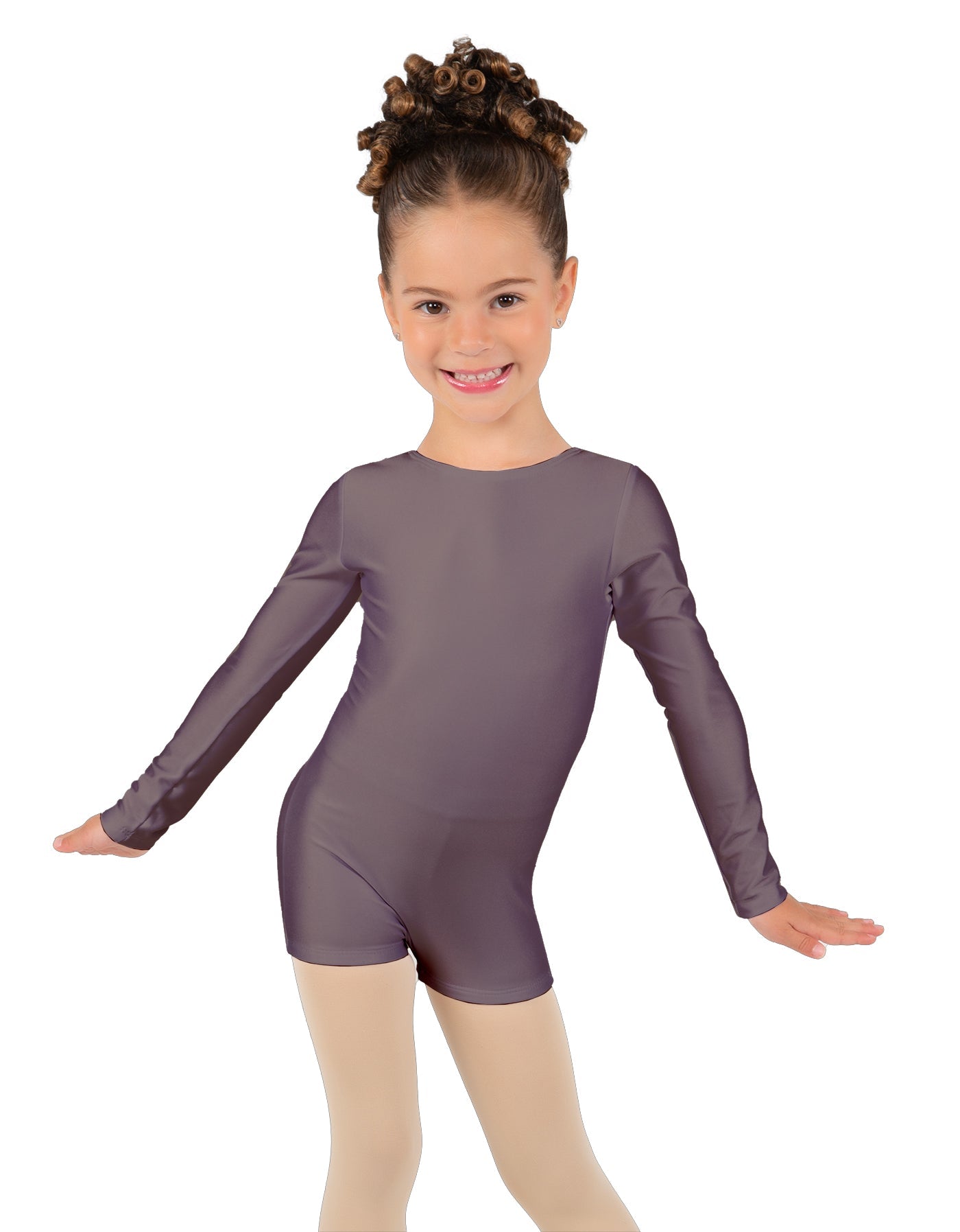 Solid Lycra Long Sleeve Biketard