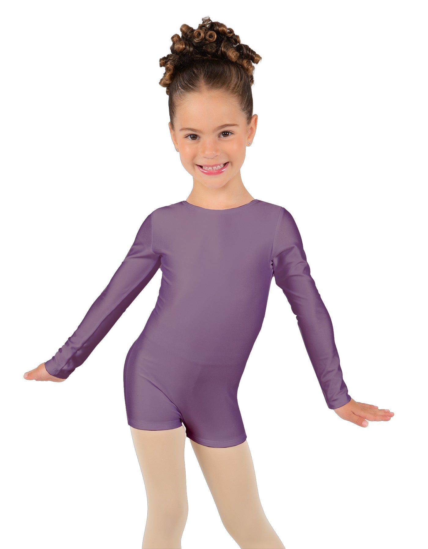 Solid Lycra Long Sleeve Biketard