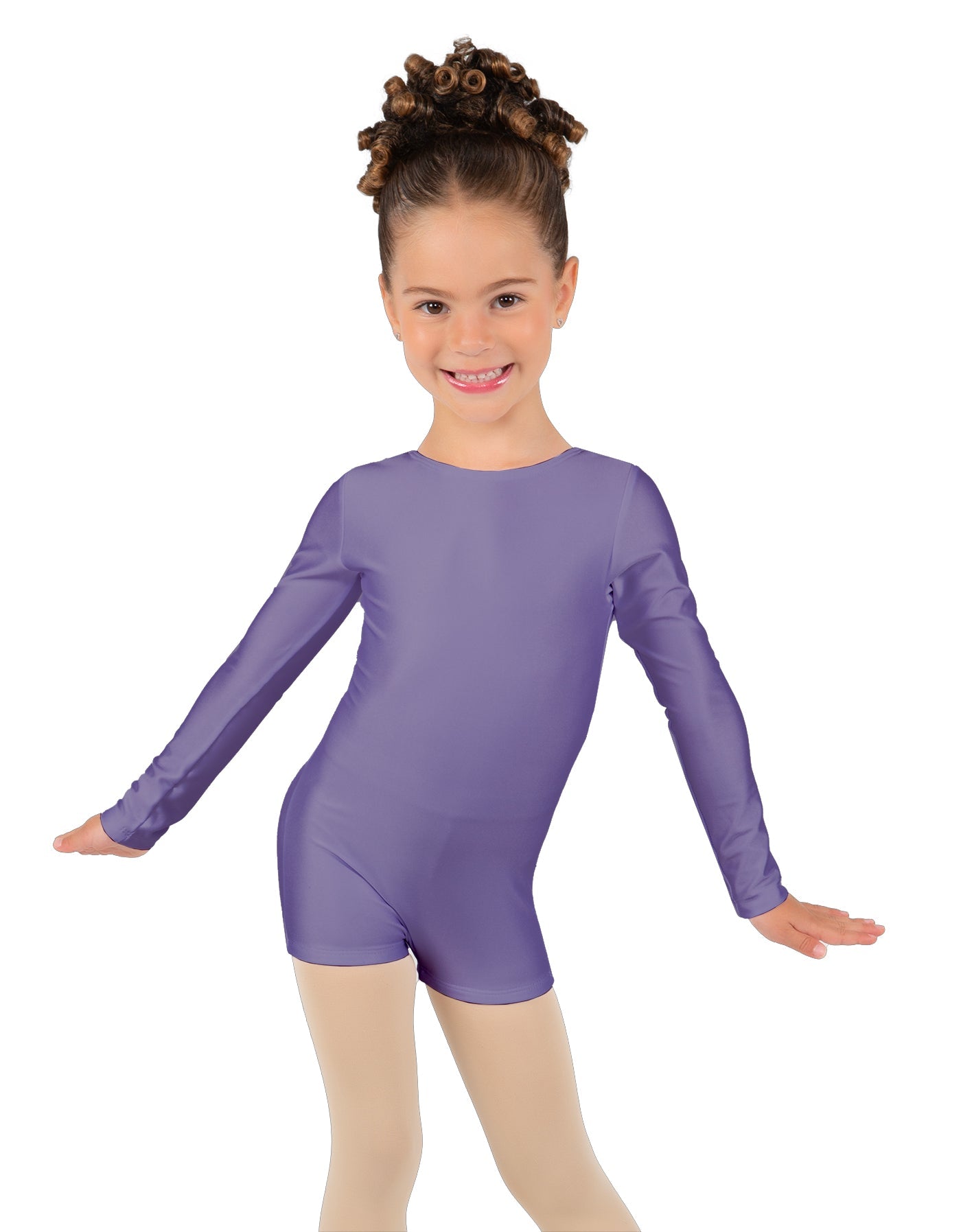 Solid Lycra Long Sleeve Biketard