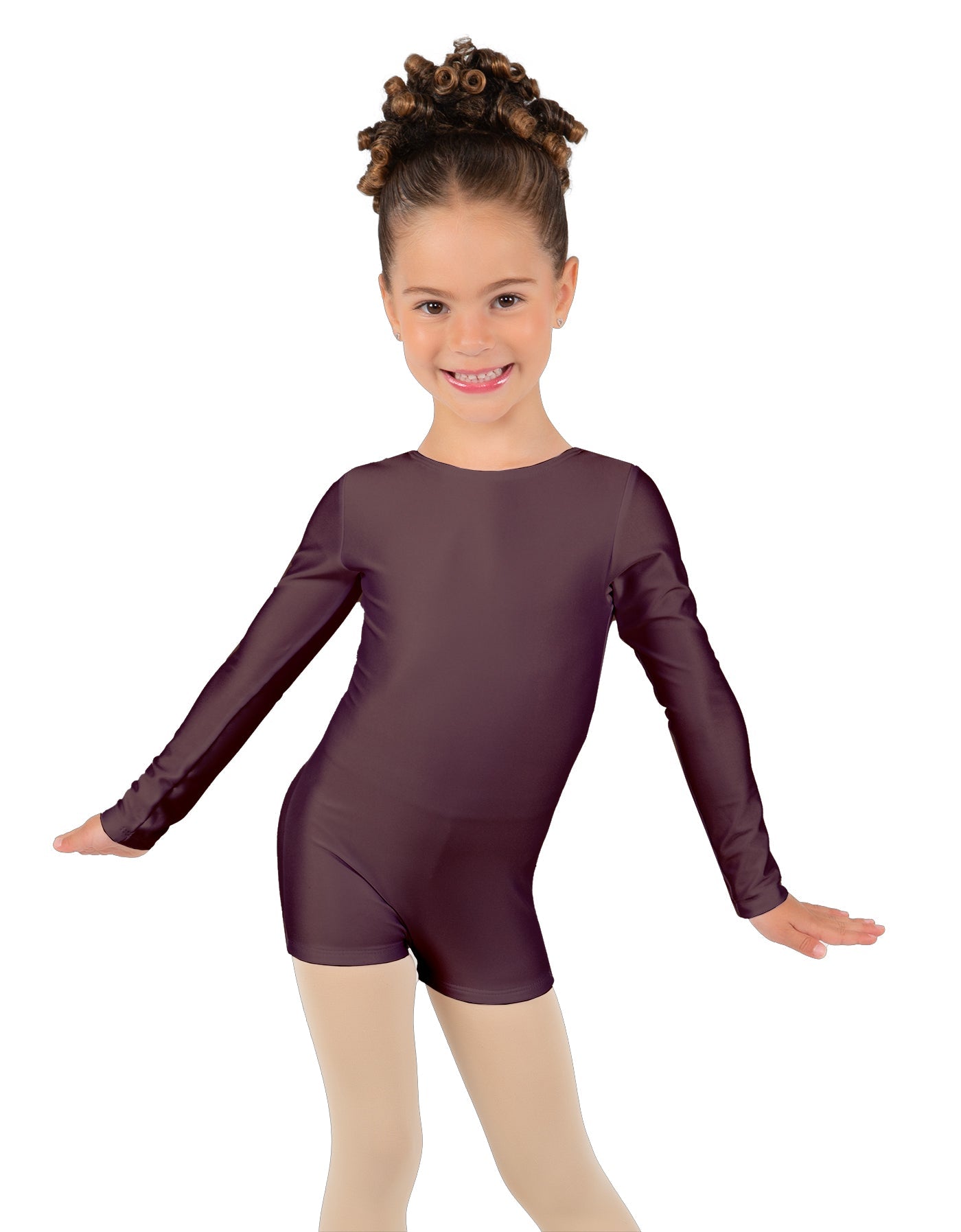 Solid Lycra Long Sleeve Biketard