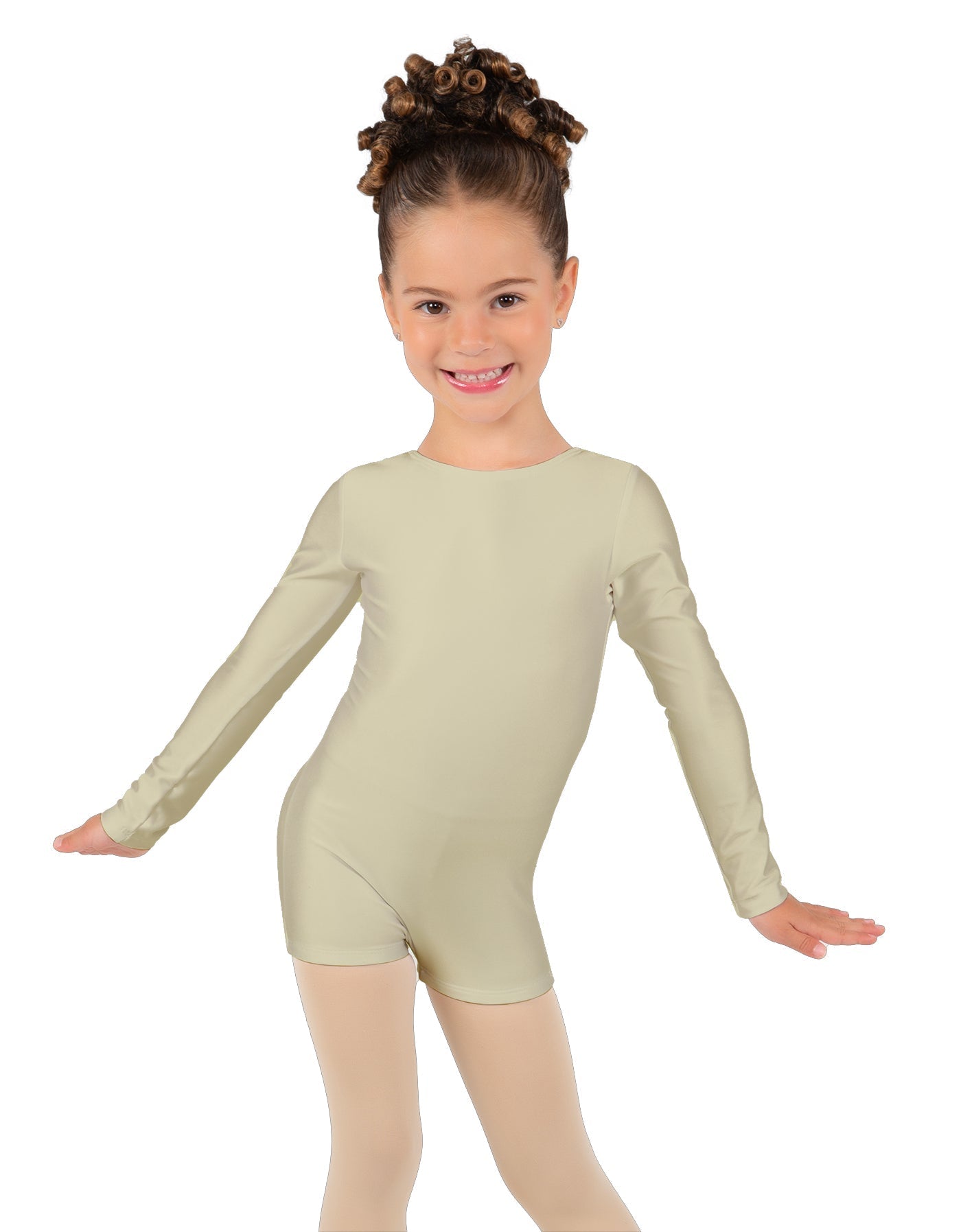 Solid Lycra Long Sleeve Biketard