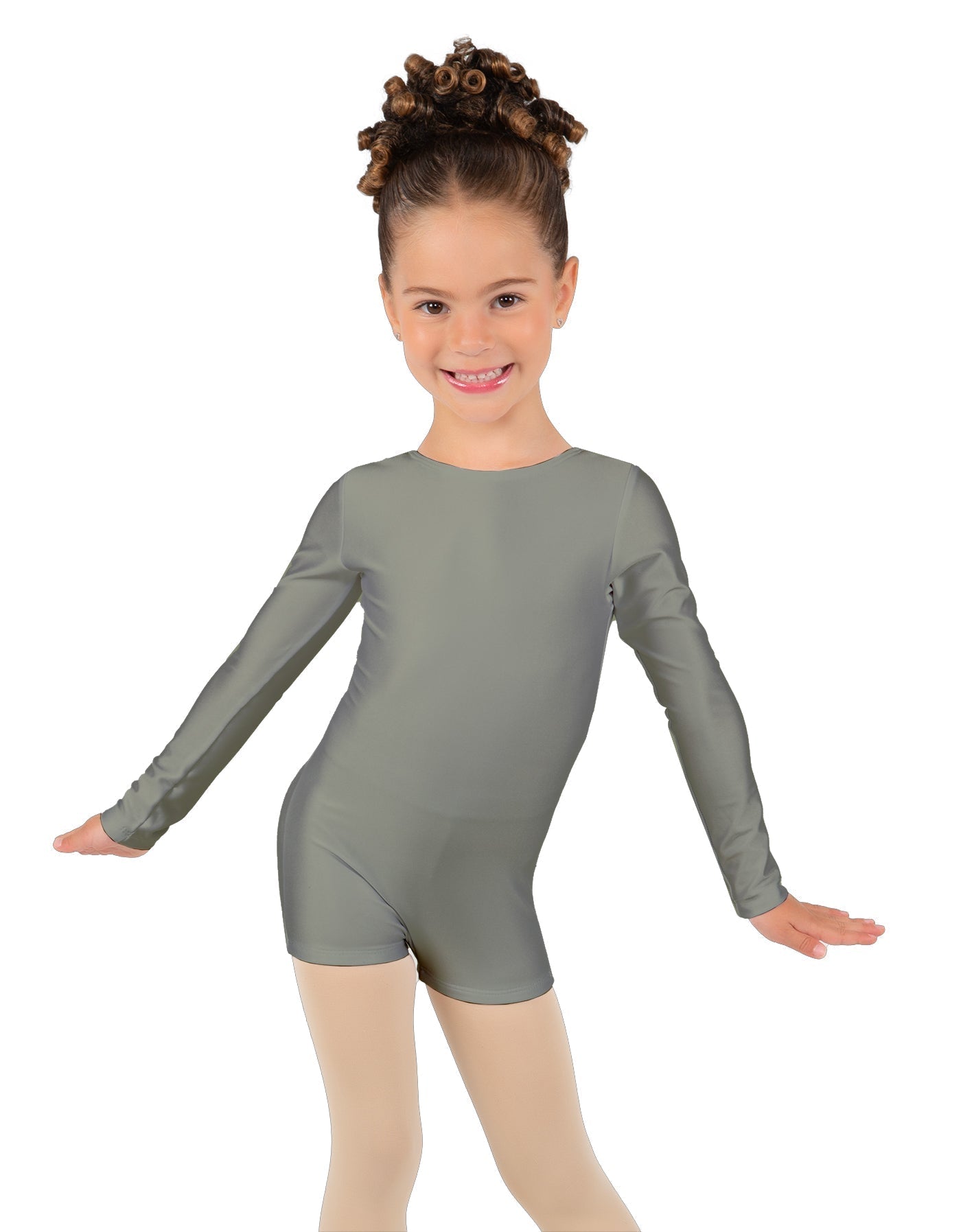 Solid Lycra Long Sleeve Biketard
