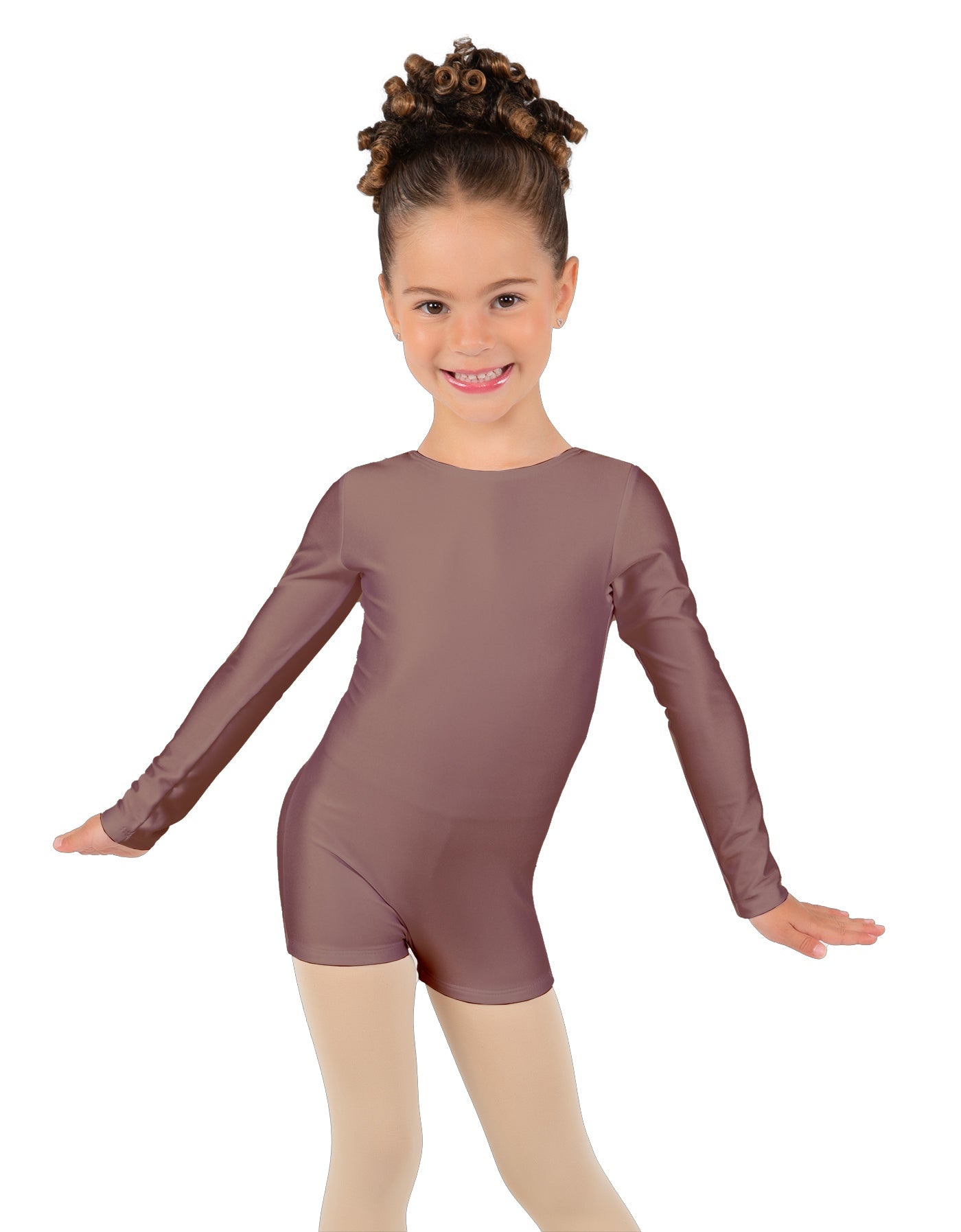 Solid Lycra Long Sleeve Biketard