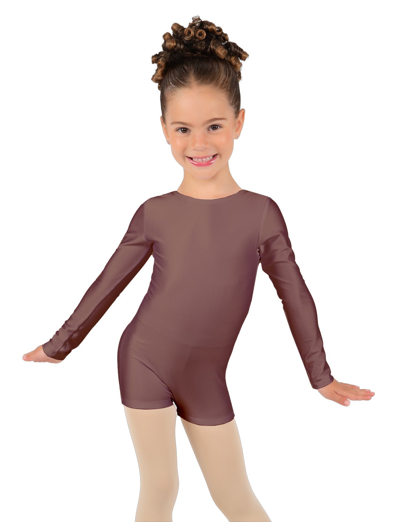 Solid Lycra Long Sleeve Biketard