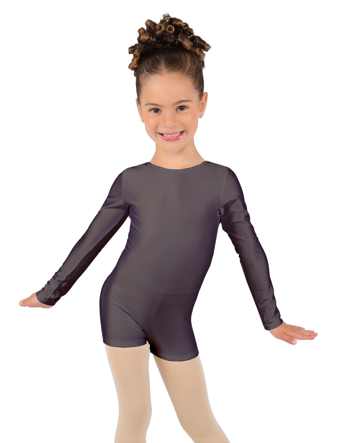 Solid Lycra Long Sleeve Biketard