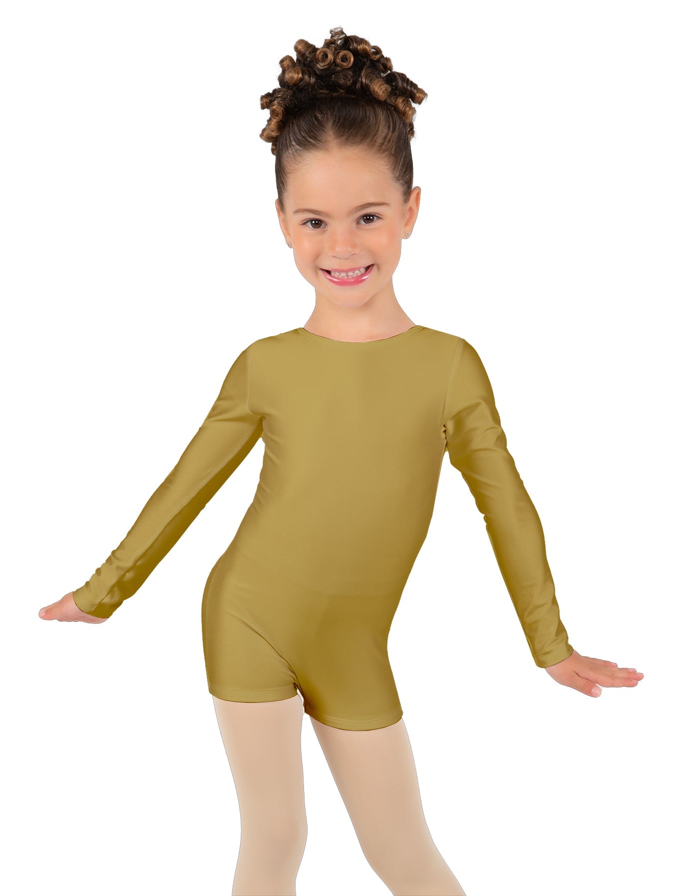 Solid Lycra Long Sleeve Biketard