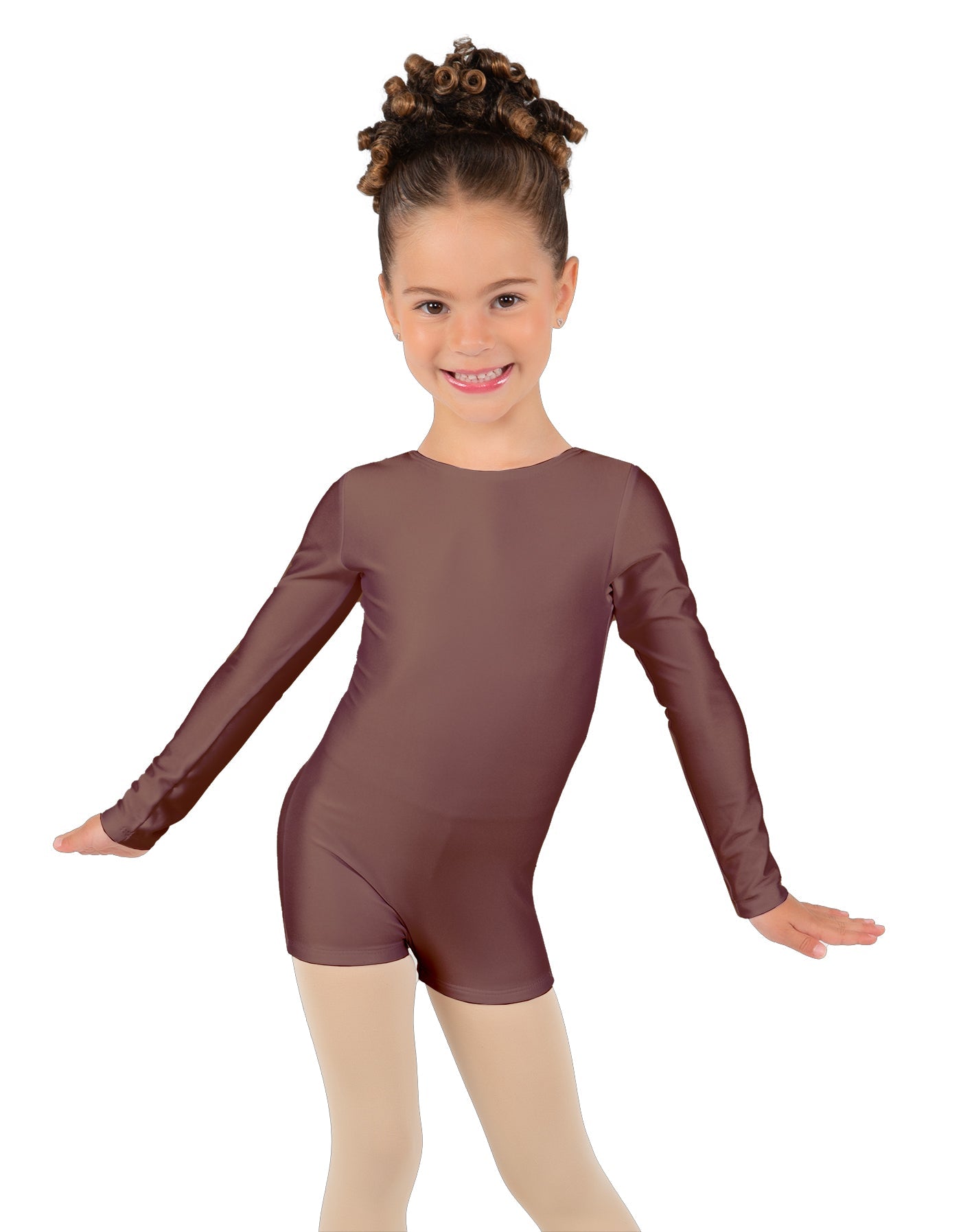 Solid Lycra Long Sleeve Biketard