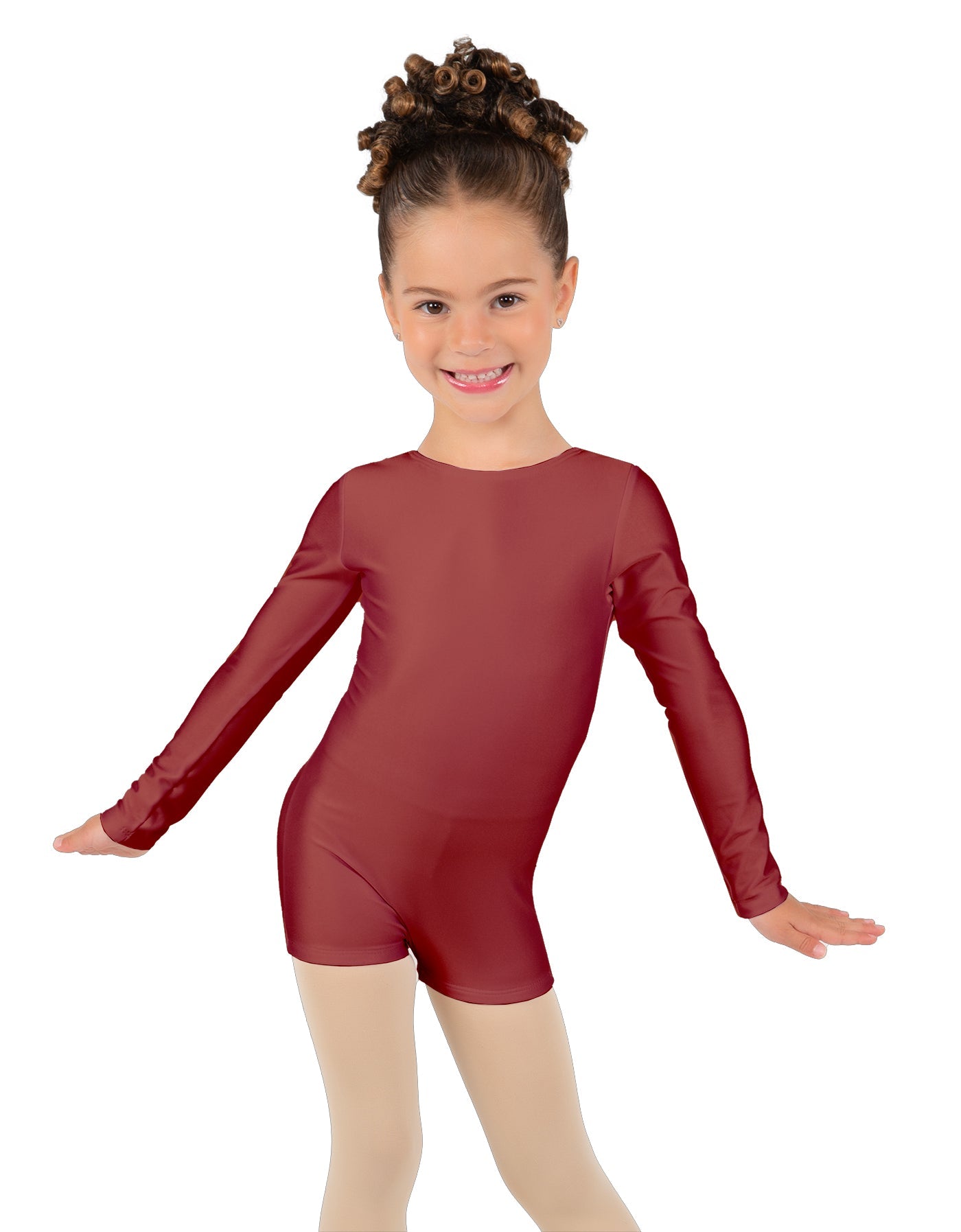 Solid Lycra Long Sleeve Biketard