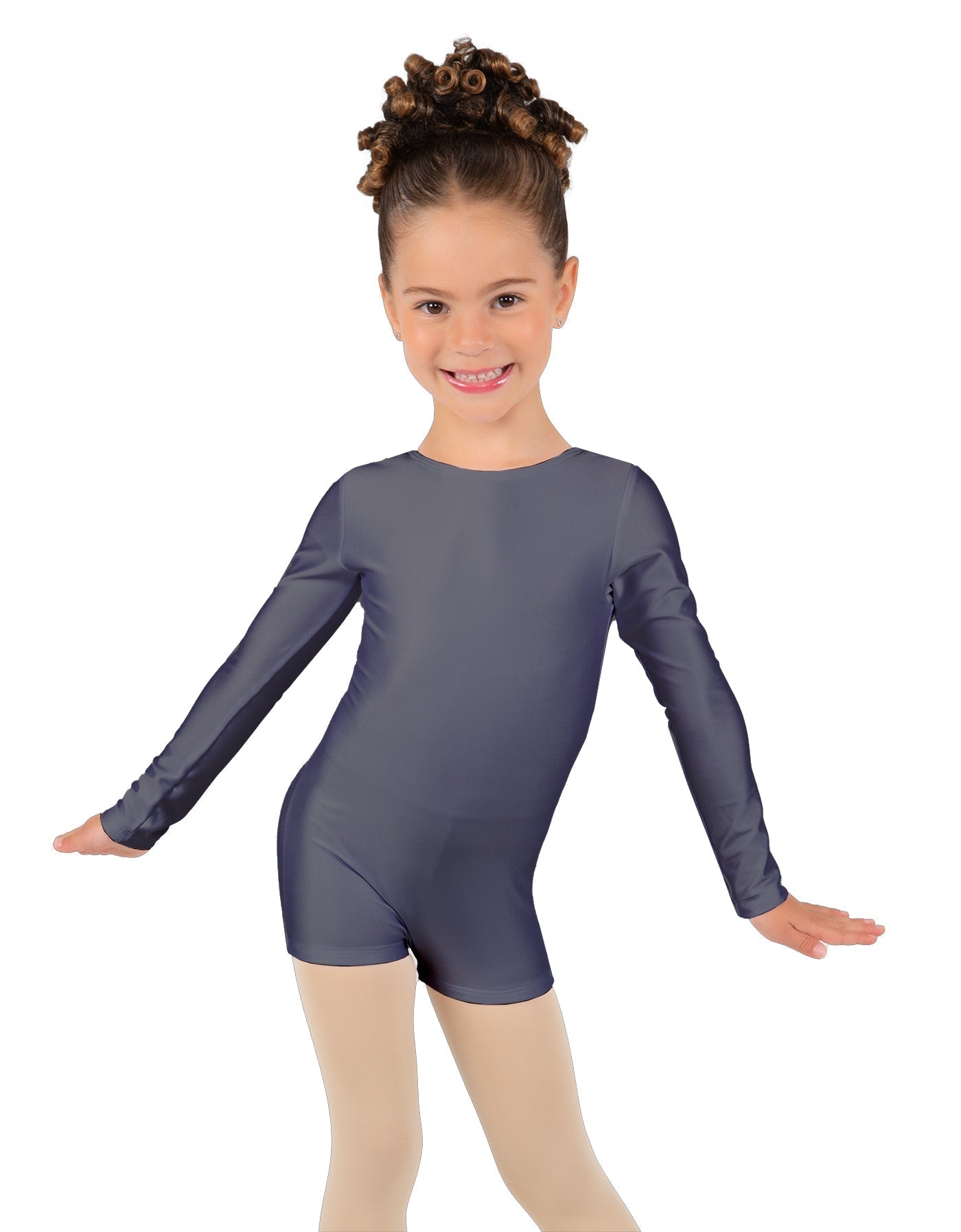 Solid Lycra Long Sleeve Biketard