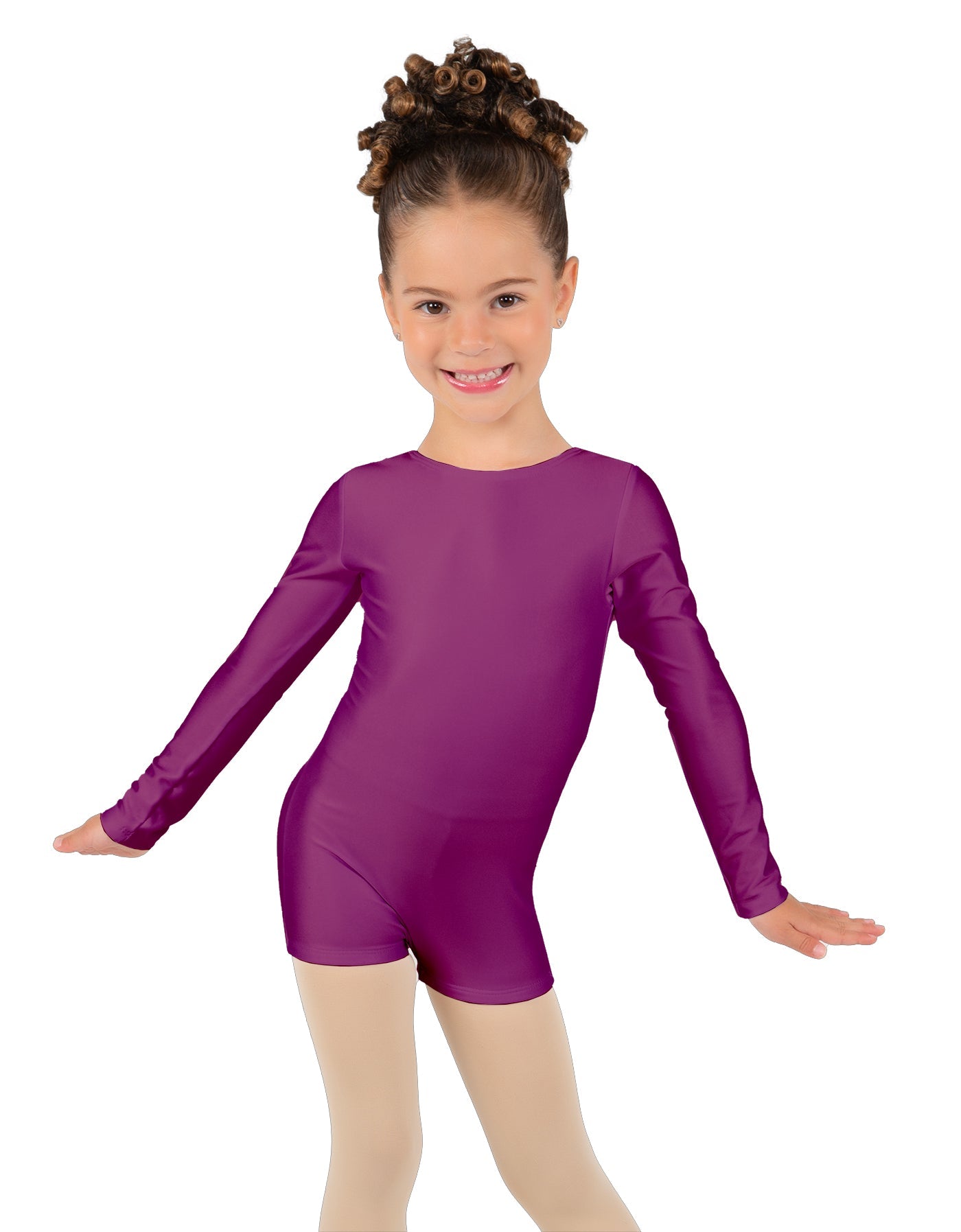 Solid Lycra Long Sleeve Biketard