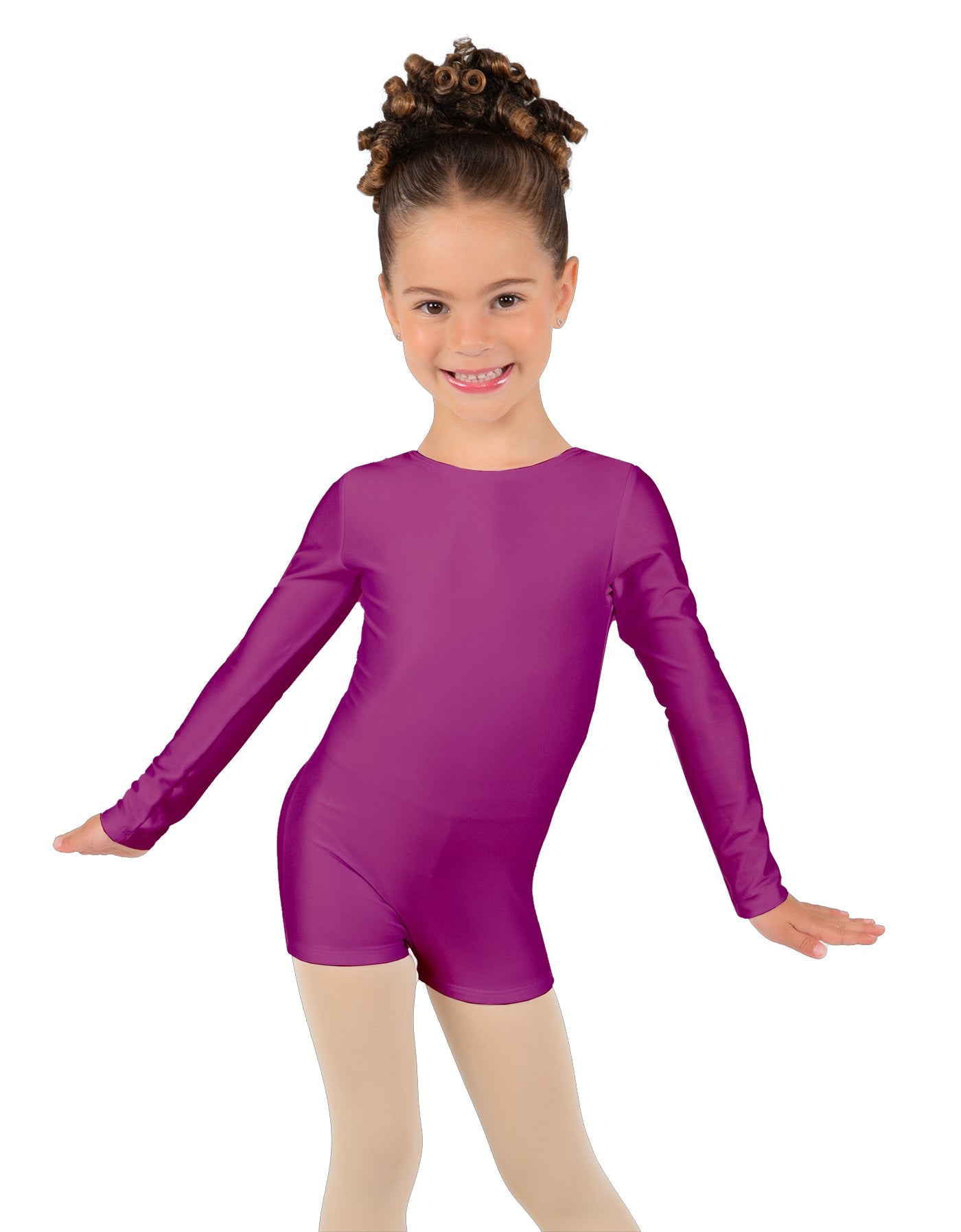 Solid Lycra Long Sleeve Biketard